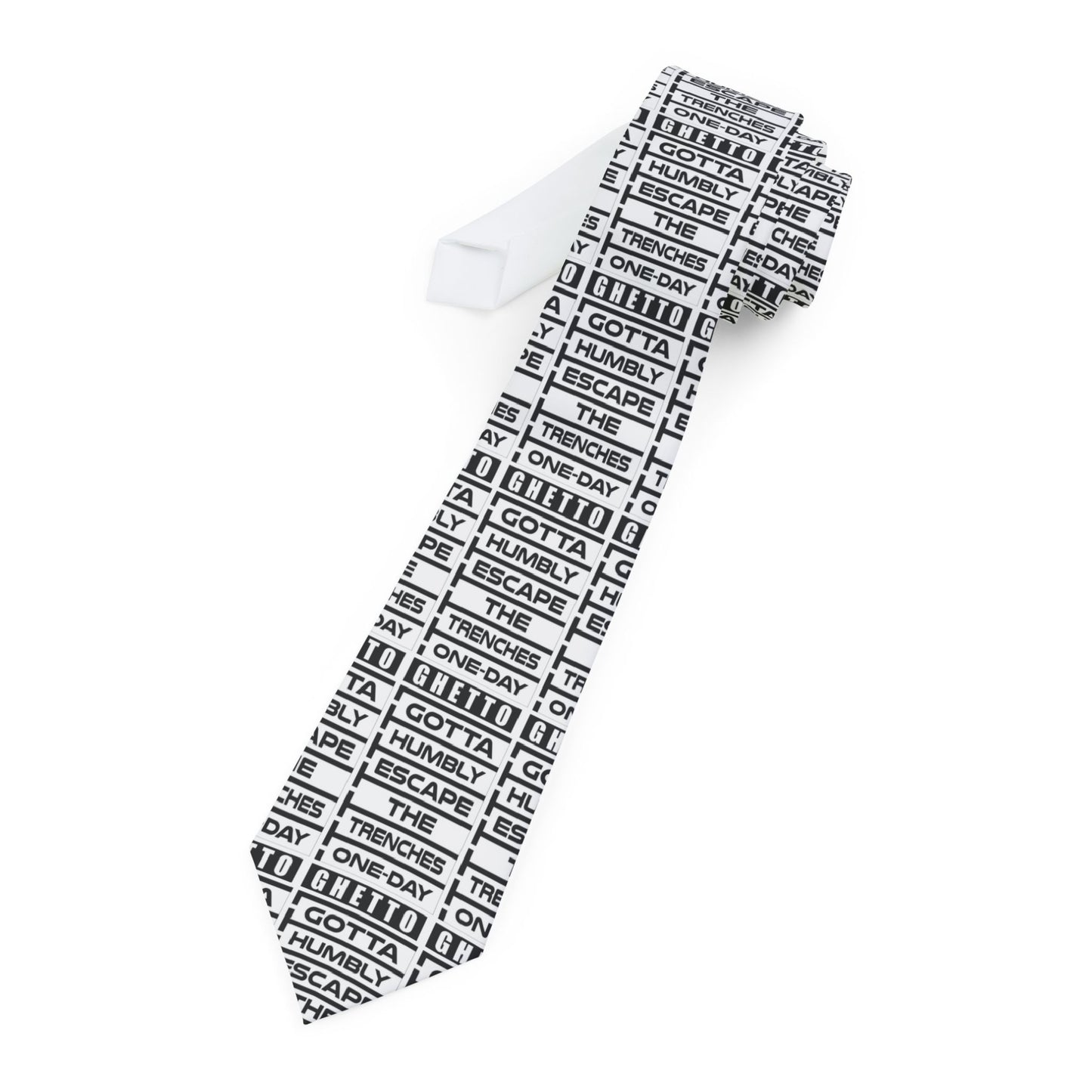 G.H.E.T.T.O. Escape-Themed Necktie, Stylish Necktie for Adults