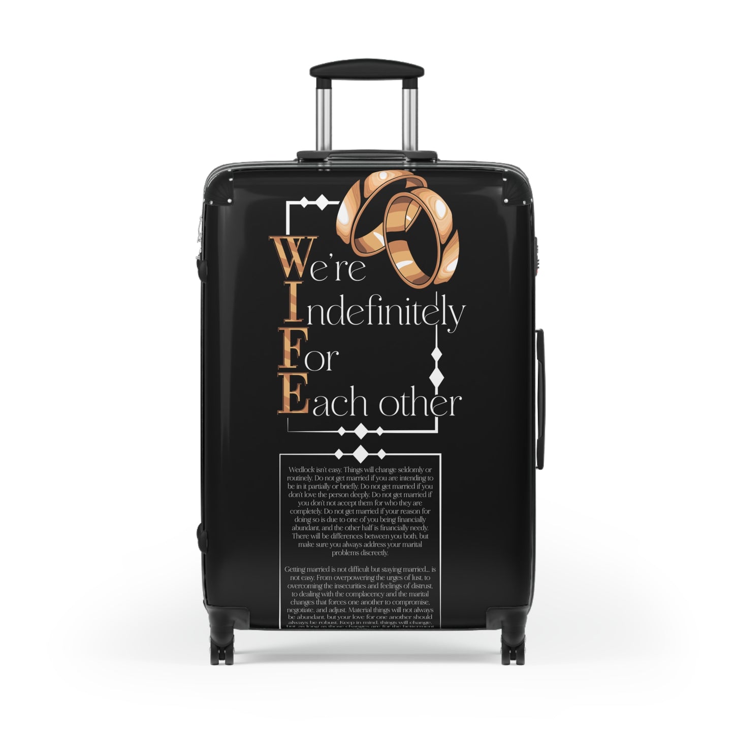 W.I.F.E. (We're Indefinitely For Each-Other) Romantic Travel Suitcase - Perfect for Couples, Honeymoon Essentials, Wedding Gifts, Anniversary Celebration, Love Journey