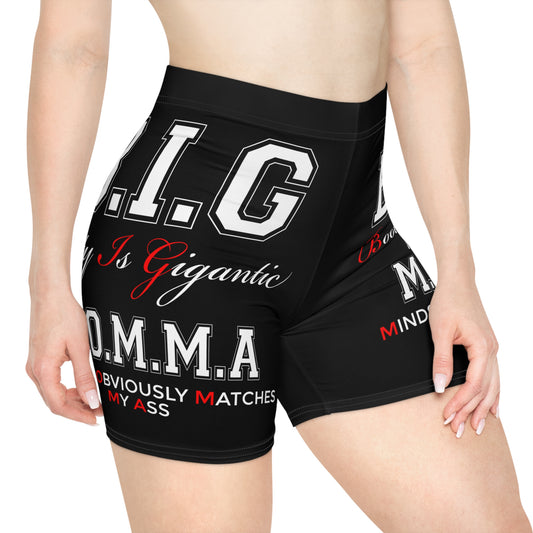 Biker Shorts — 'B.I.G.' Booty Is Gigantic M.O.M.M.A. Graphic