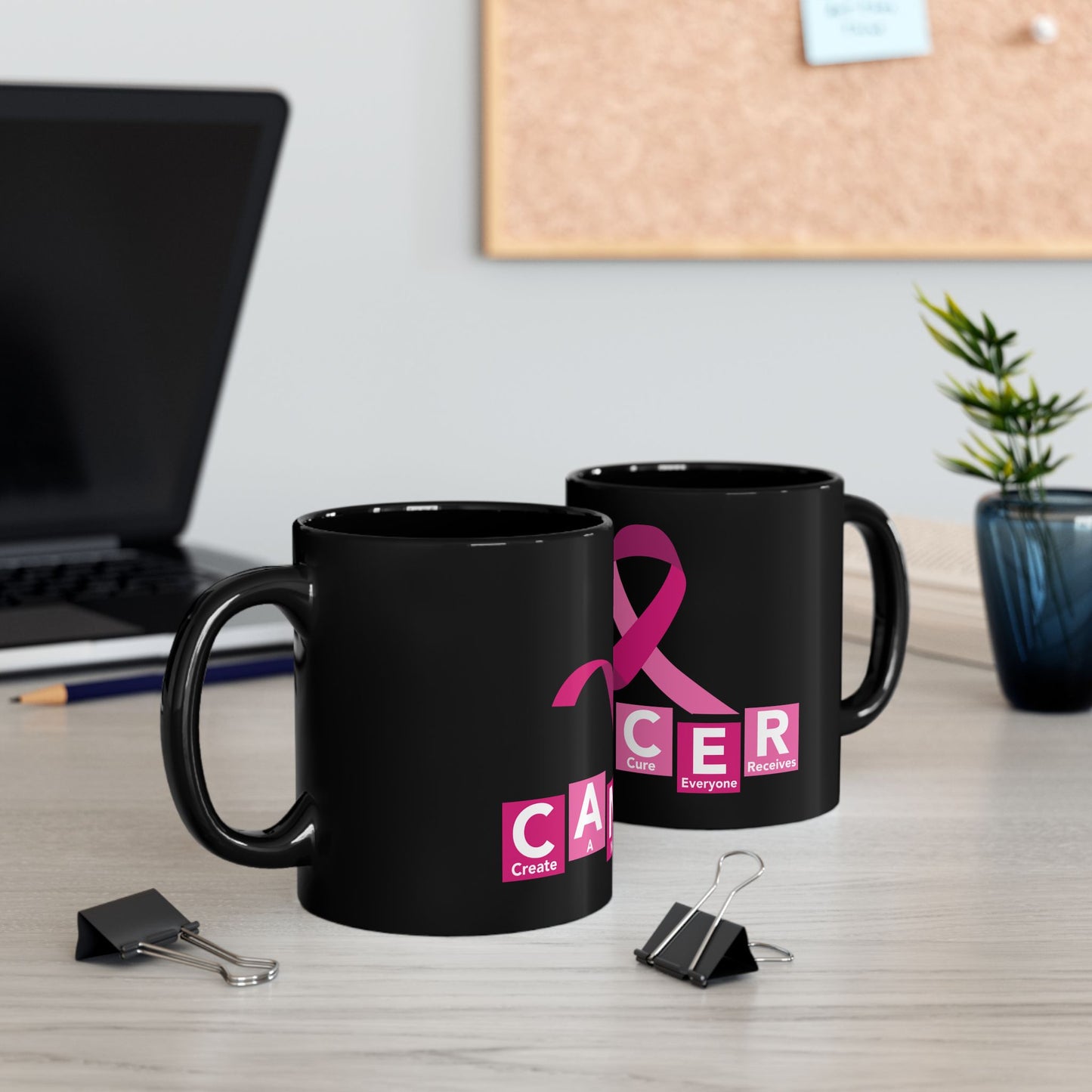 C.A.N.C.E.R. (Create A New Cure Everyone Receives) Awareness Mug, Pink Ribbon Support Cup, Gift for Cancer Warriors, Inspirational Coffee Mug, October Awareness Gift