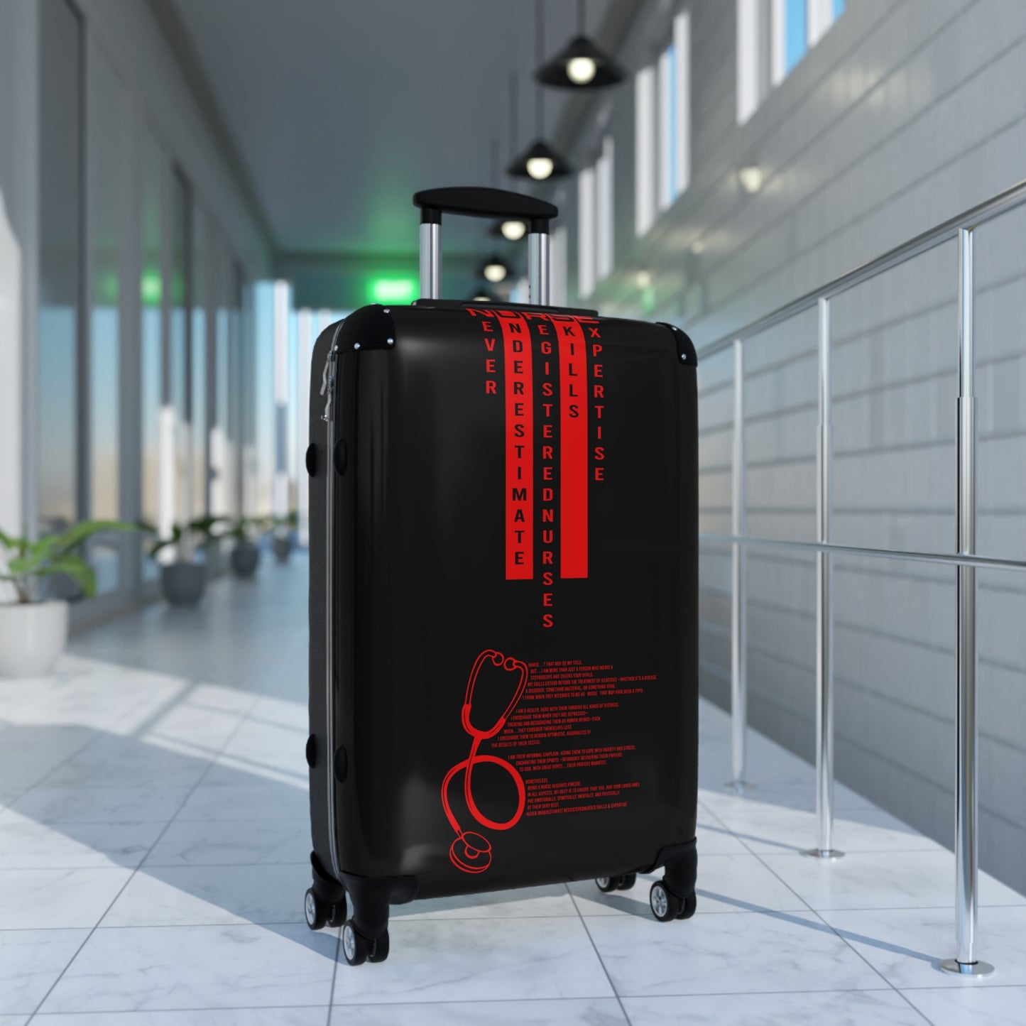 N.U.R.S.E. Suitcase - Travel Luggage, Perfect Gift for Nurses, Healthcare Travel Essential, Nurse Appreciation Week, Holiday Travel Gear