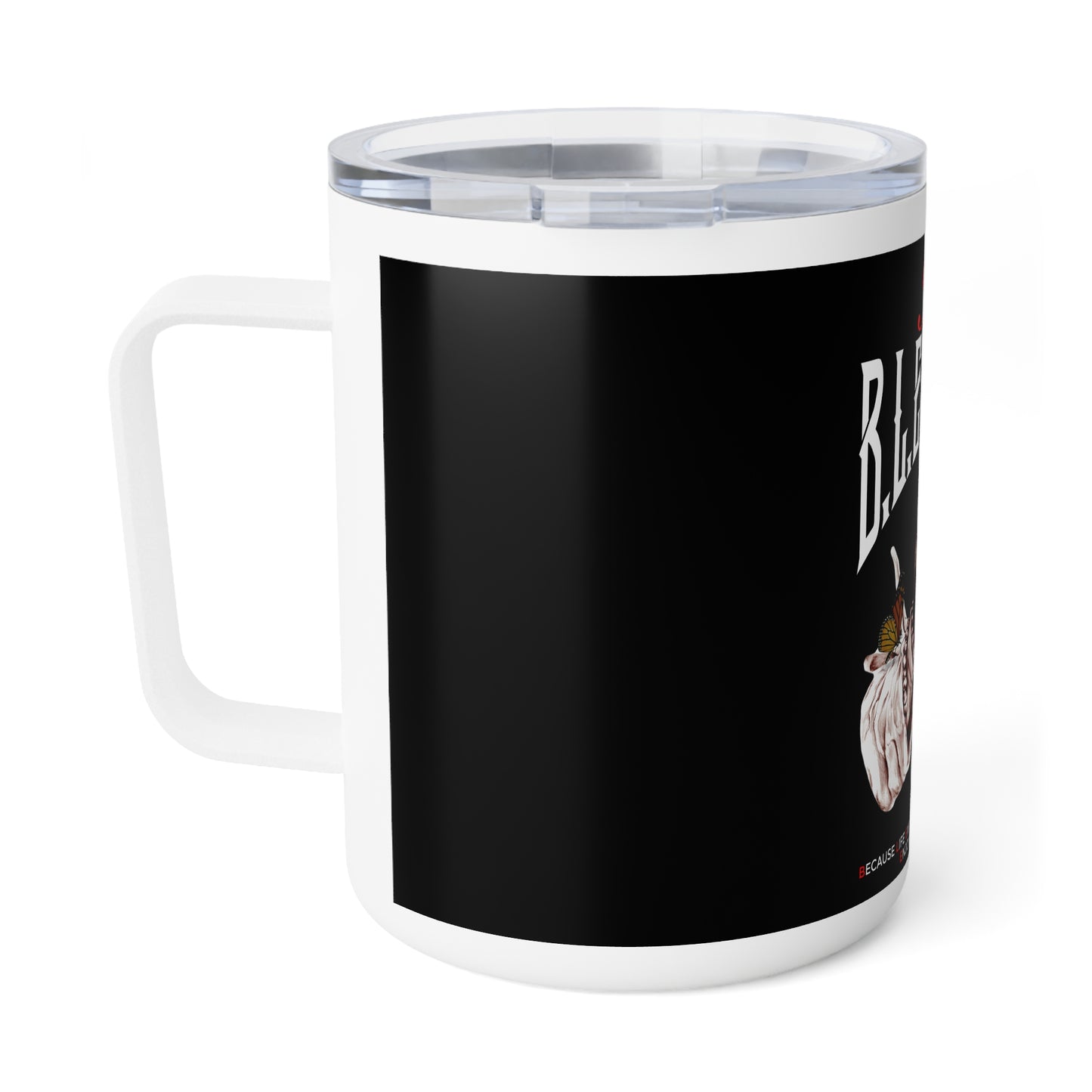 B.L.E.S.S.E.D. (Because Life Experiences Should Signify Enjoyment & Delight) Insulated Coffee Mug | 10oz Prayer Mug, Gift for Friends, Spiritual Drinkware, Inspirational Coffee Cup, Daily Motivation