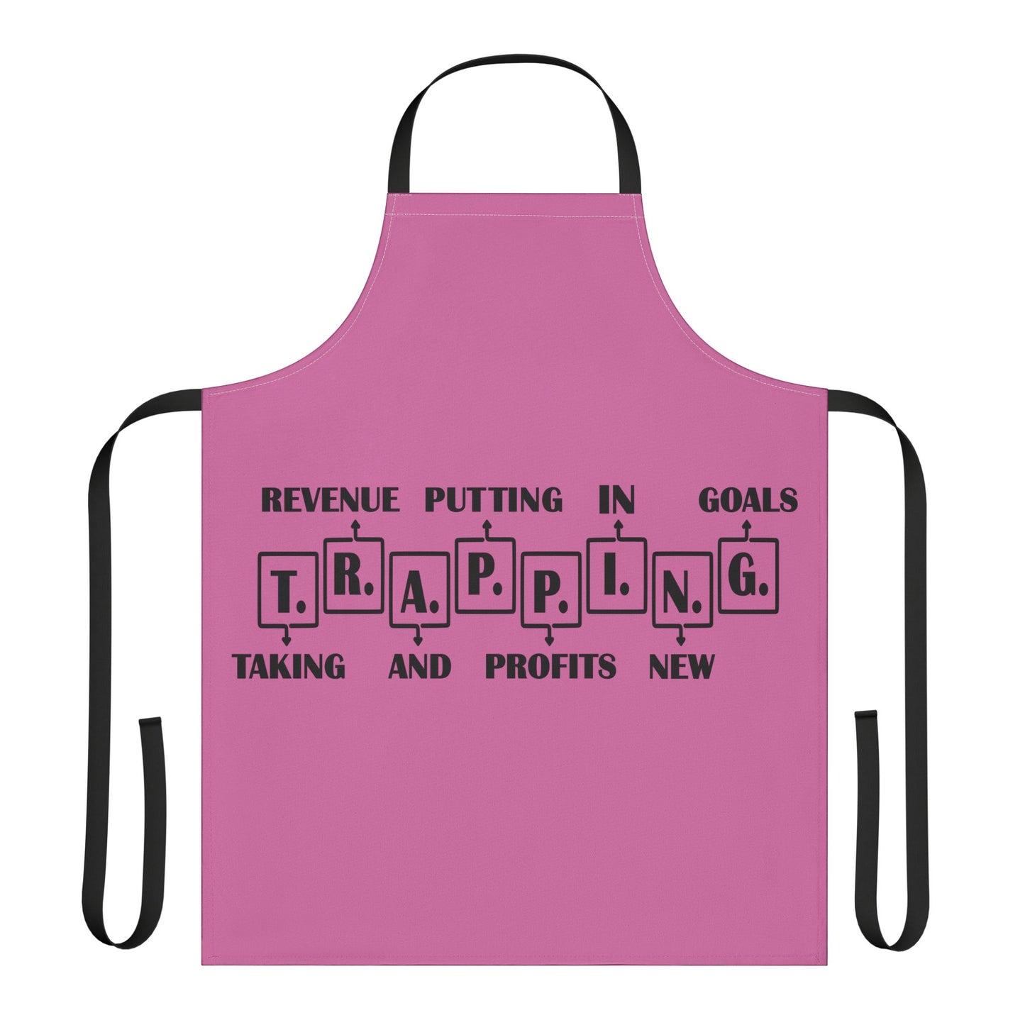 Apron — “T.R.A.P.P.I.N.G.” Chef Apron with Motivational Business Word Art