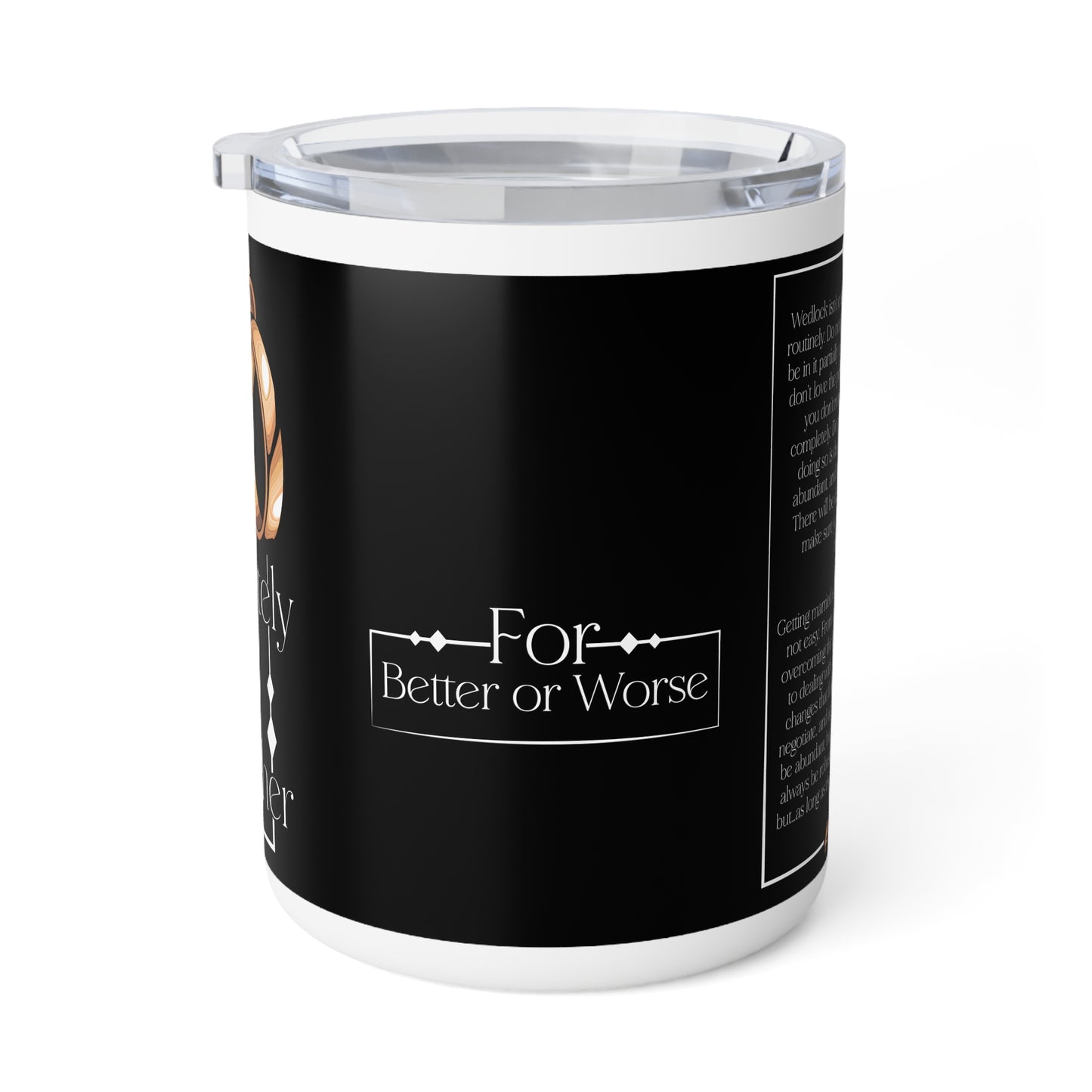 W.I.F.E. (We're Indefinitely For Each-Other) Insulated Coffee Mug, Perfect Gift for Couples, Wedding, Anniversary, Better or Worse Quote Mug