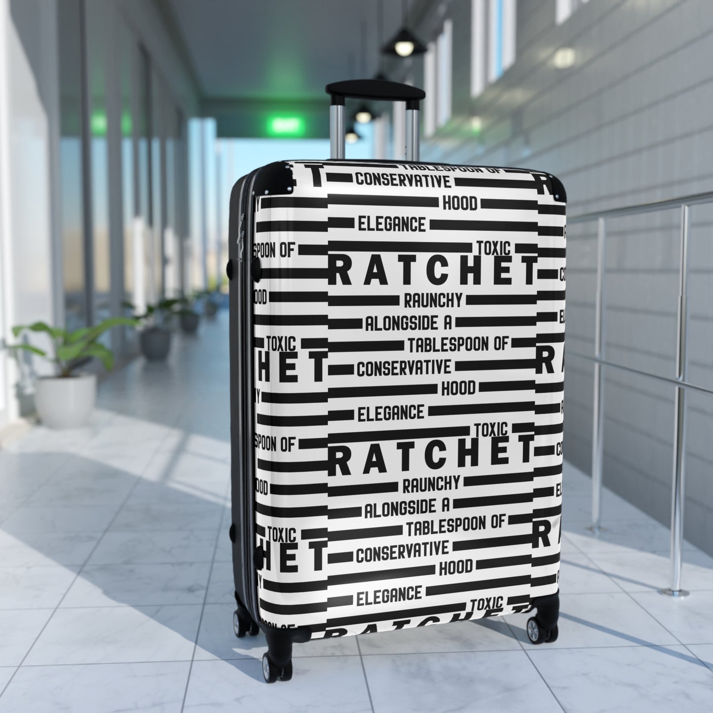 RATCHET Stylish Suitcase for Travel, Luggage for Adventures, Unique Travel Gear,