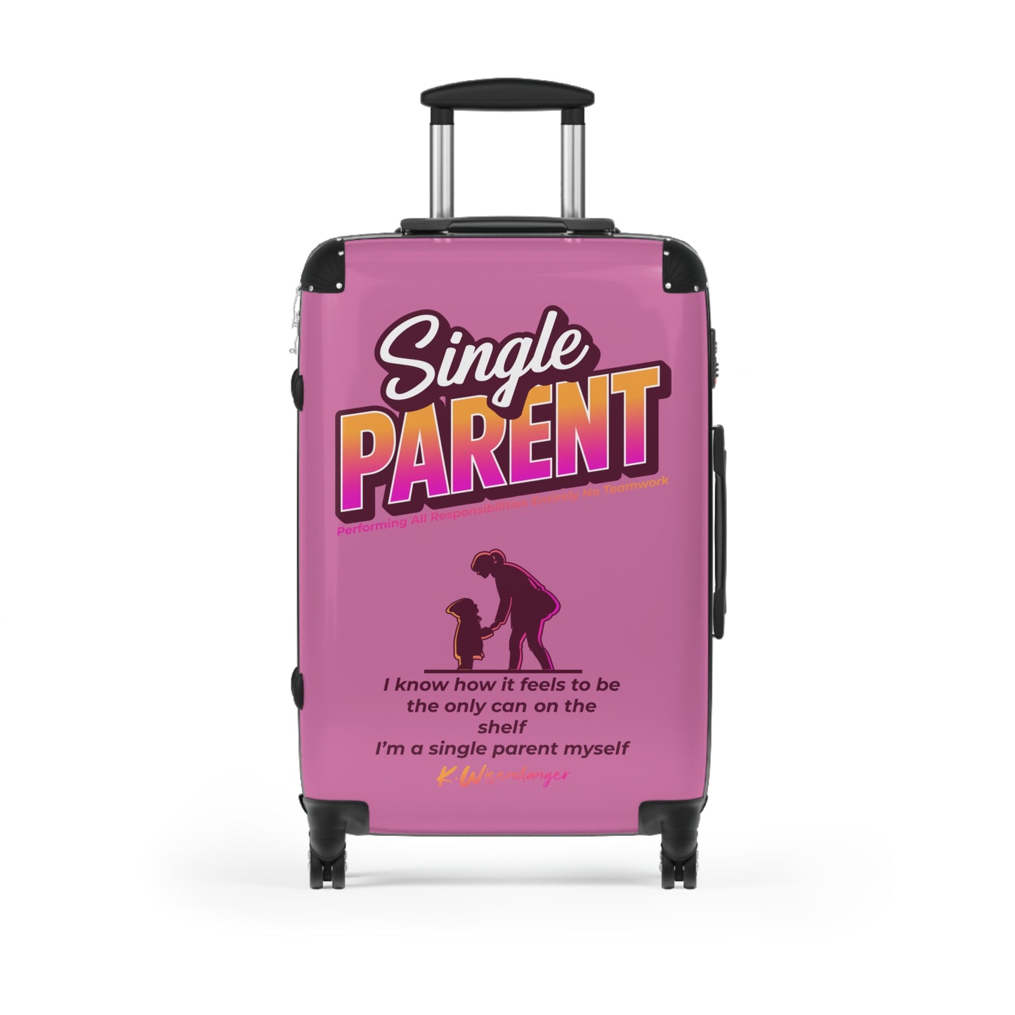 Single Parent Suitcase – Stylish Luggage for Single Parents, Perfect for Travel, Family Vacations, Gift for Mom or Dad