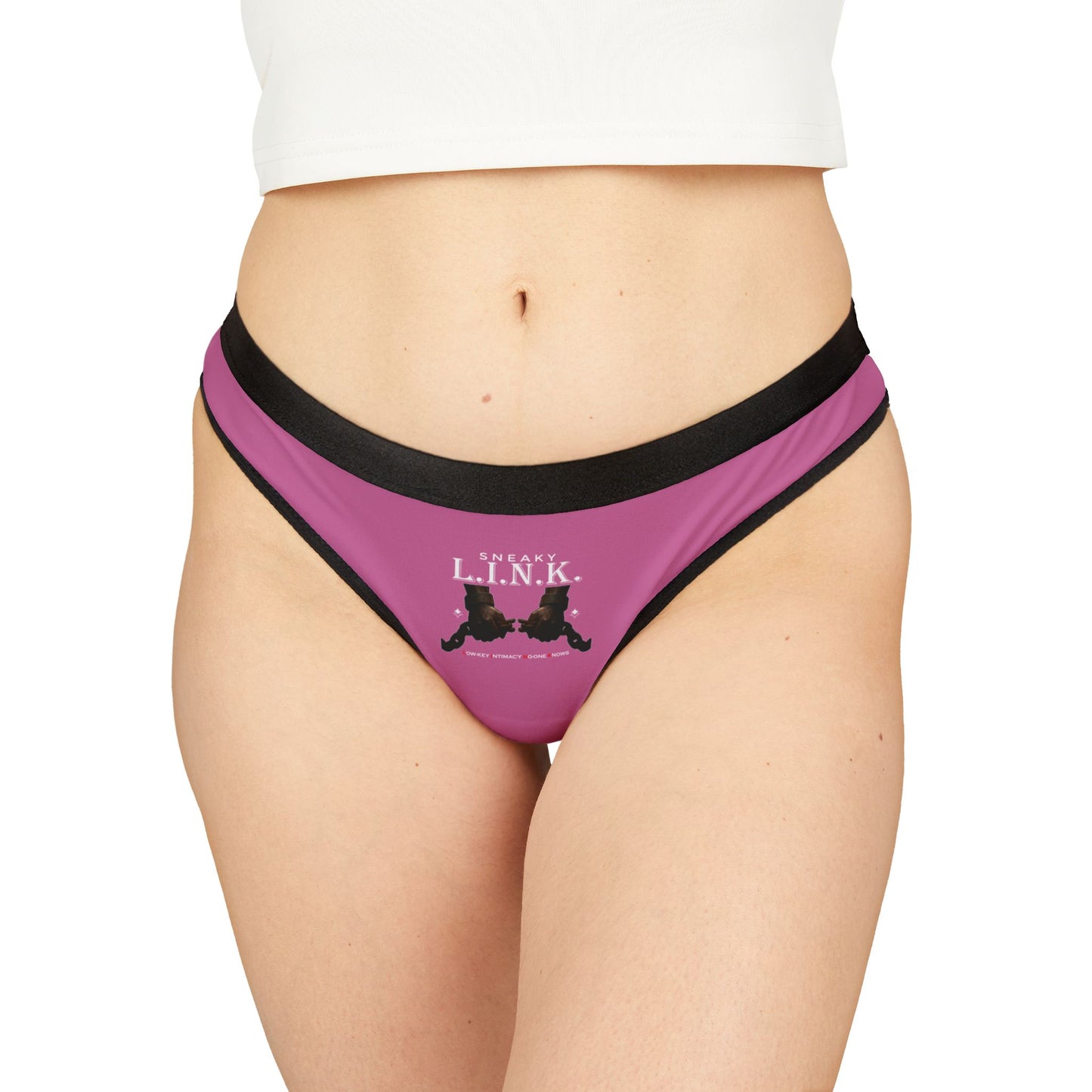 Sneaky L.I.N.K. (Low-Key Intimacy No-one Knows) Women's Thongs, Comfortable Underwear for Everyday, Gift for Her, Lingerie for Special Occasions