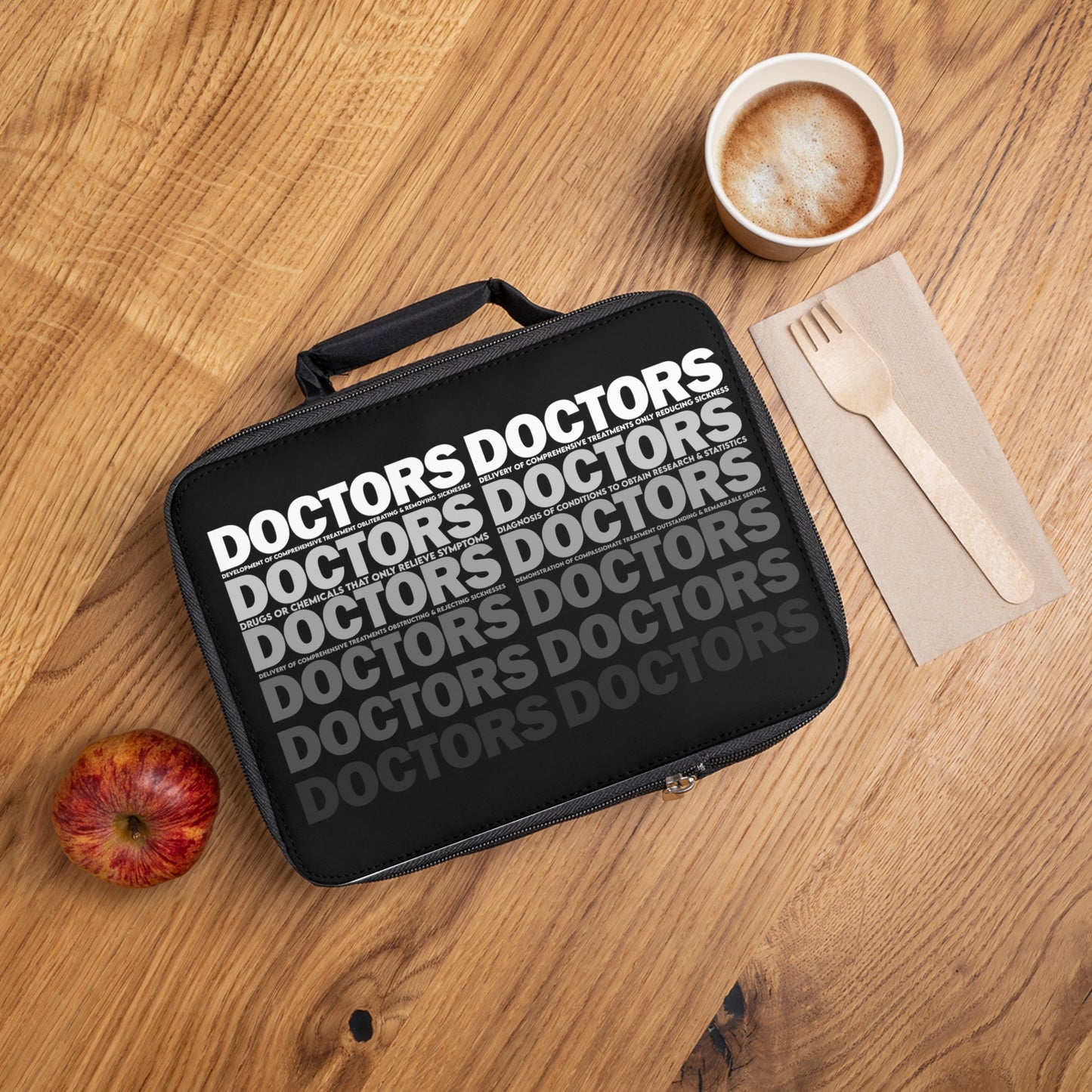 Doctor Repetition Lunch Bag — Medical Team Insulated Lunchbox