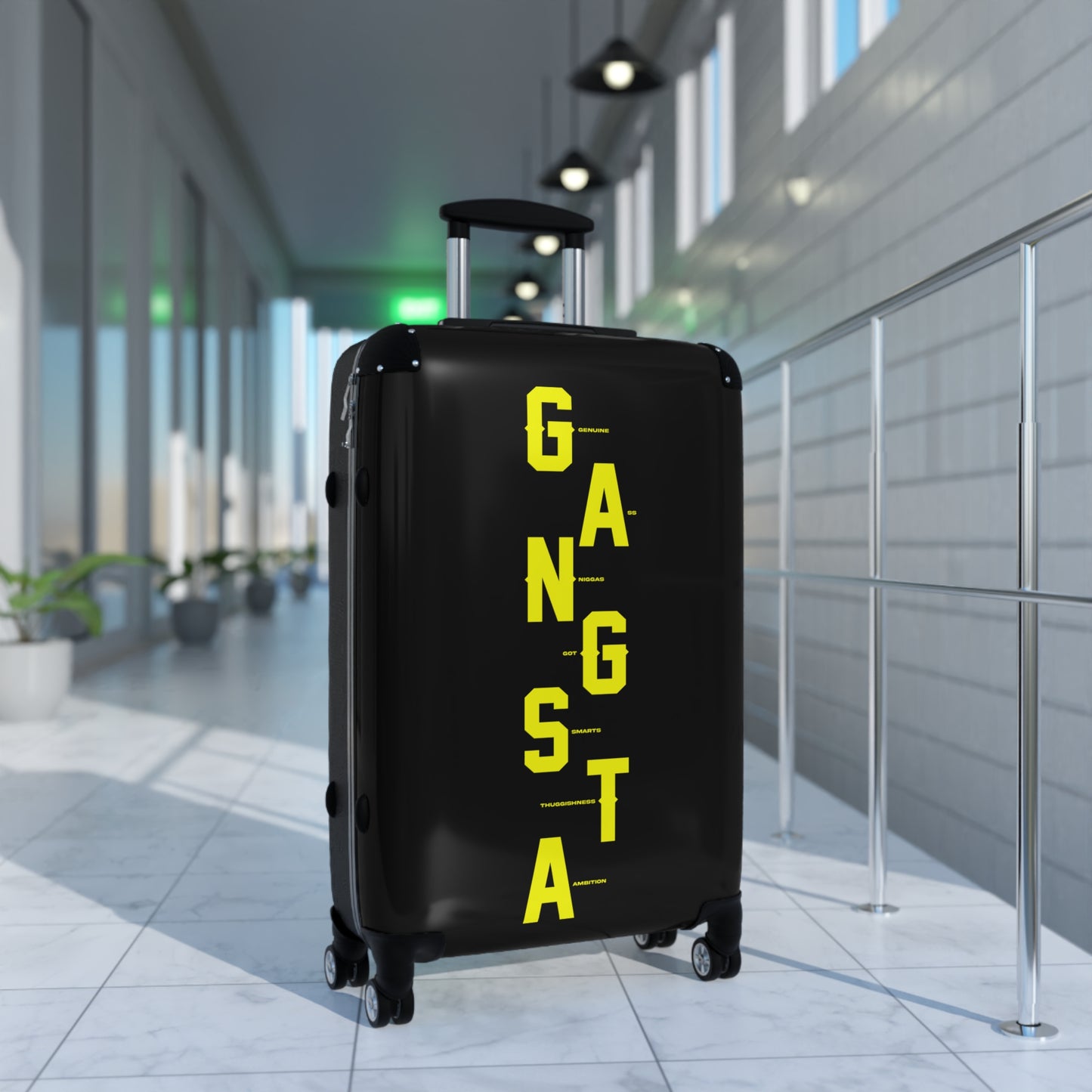 Gangsta Suitcase - Travel Bag for Adventurers, Fun Vacation Luggage, Perfect for Street Style, Gift for Travelers