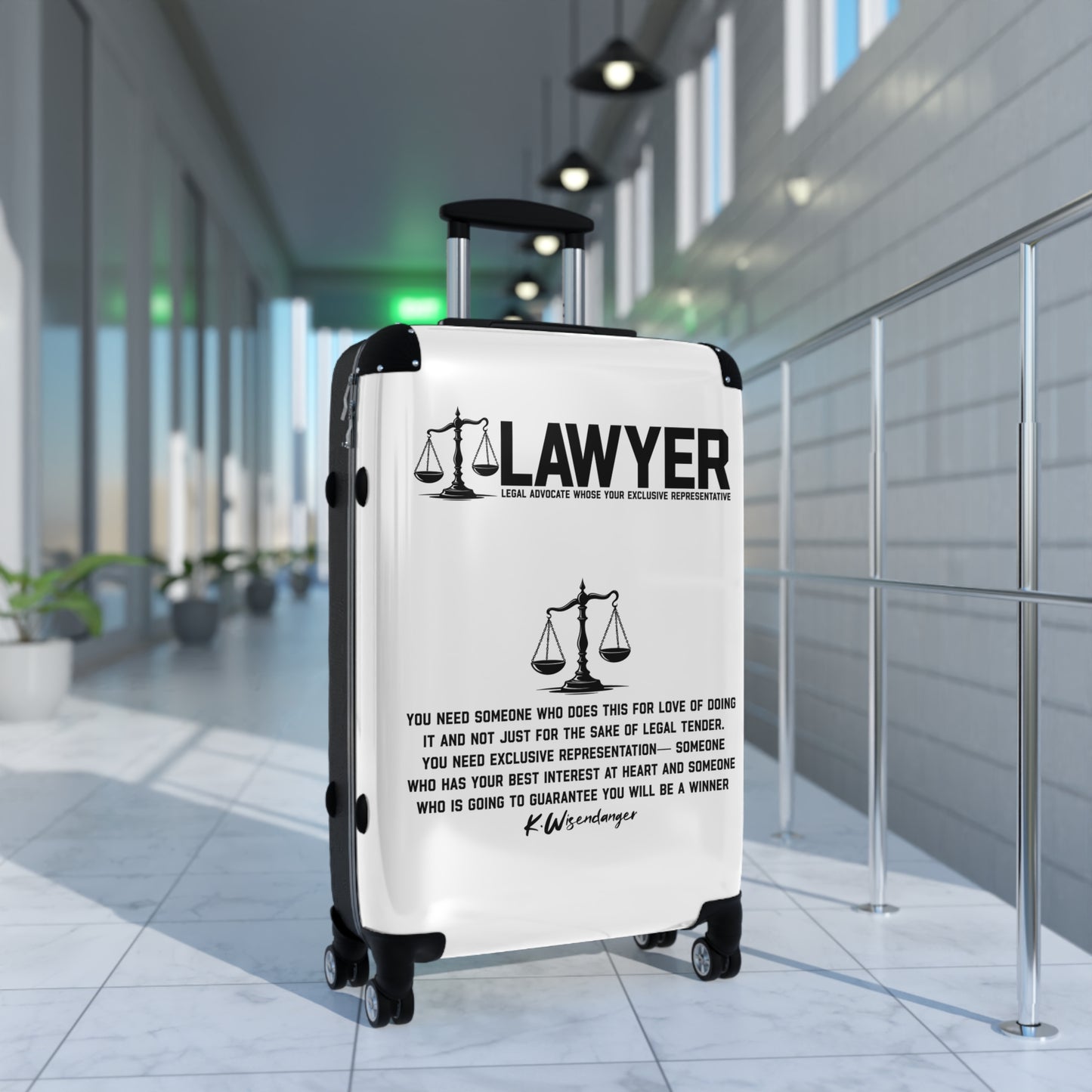 Lawyer Theme Suitcase - Perfect for Legal Professionals, Travel Gifts, Attorney Accessory, Law School Graduation, Legal Themed Gifts