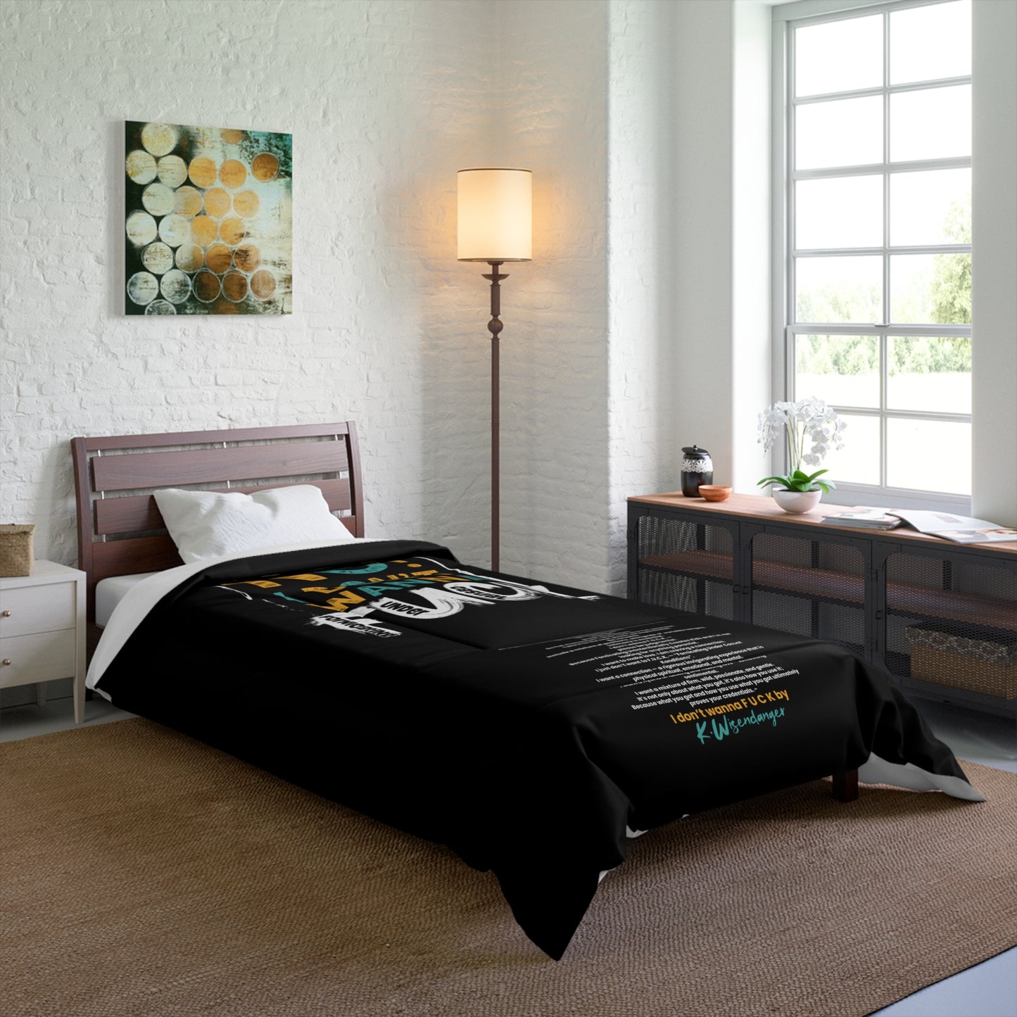 No! I Don't Wanna F*ck Funny Comforter | Cozy Bedroom Décor, Humorous Gift, Unique Bedding, Quirky Bedroom Idea, Mood Enhancer