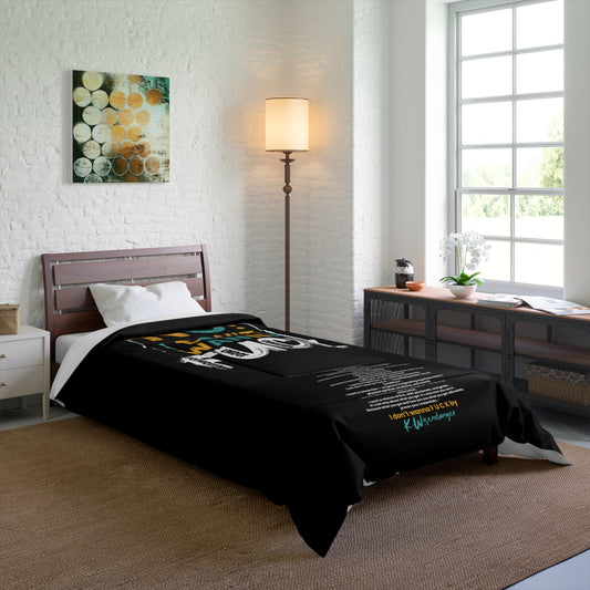 No! I Don't Wanna F*ck Funny Comforter | Cozy Bedroom Décor, Humorous Gift, Unique Bedding, Quirky Bedroom Idea, Mood Enhancer