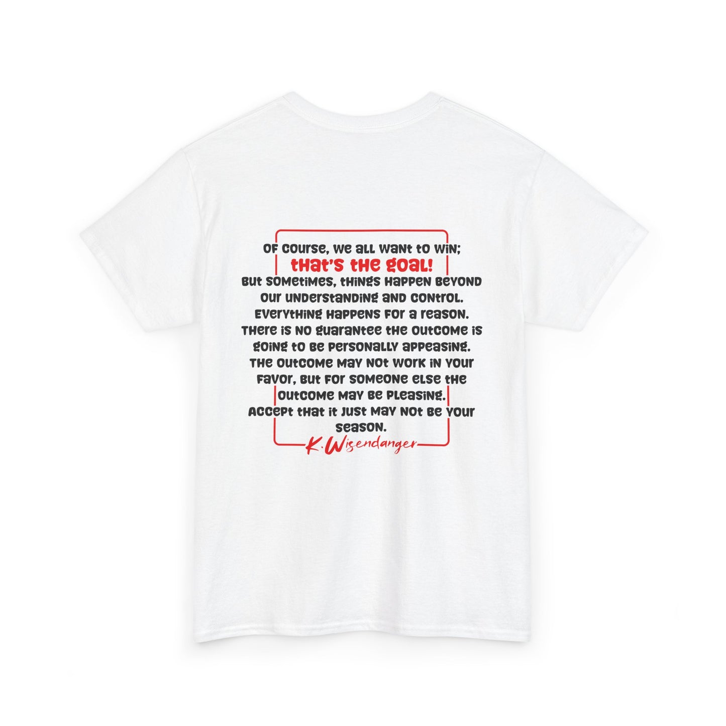 Funny Unisex Heavy Cotton Tee: "Sh*t Happens!"