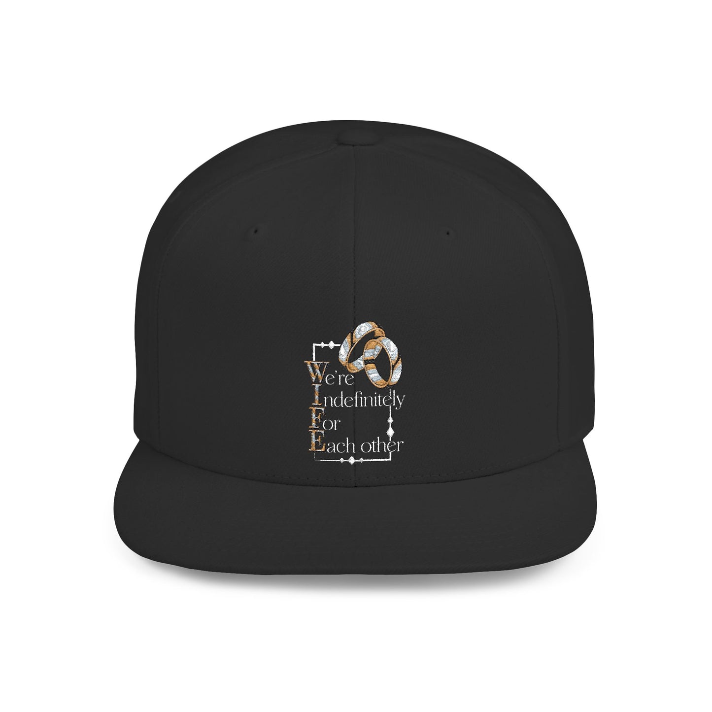 W.I.F.E. Trendy Flat Bill Snapback Hat - Stylish Cap for Casual Wear, Great for Gifts, Street Style, Outdoor Events, and More!