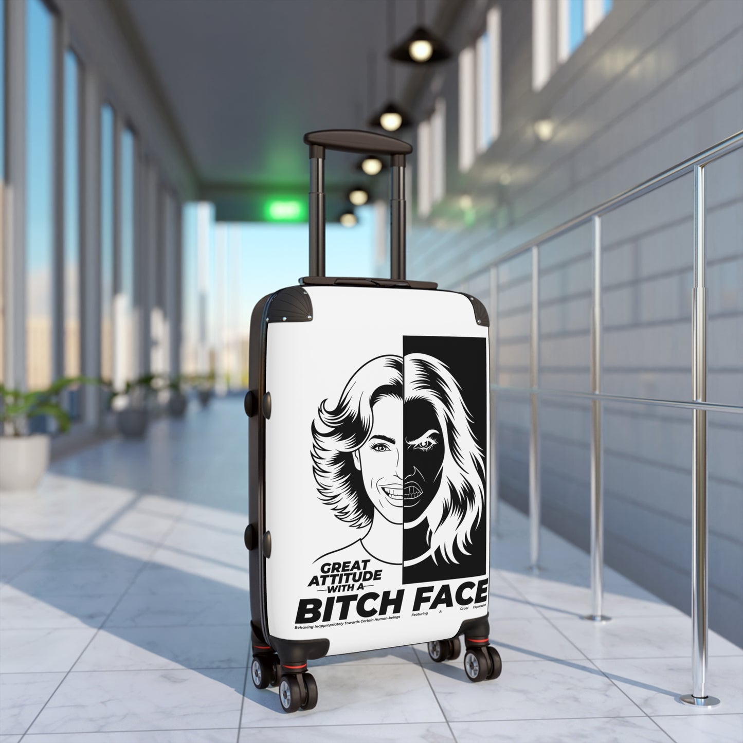 Bitch Face Suitcase - Travel Luggage for Bold Personalities, Funny Gift for Travelers, Great Attitude Luggage, Stylish Carry-On for [...]