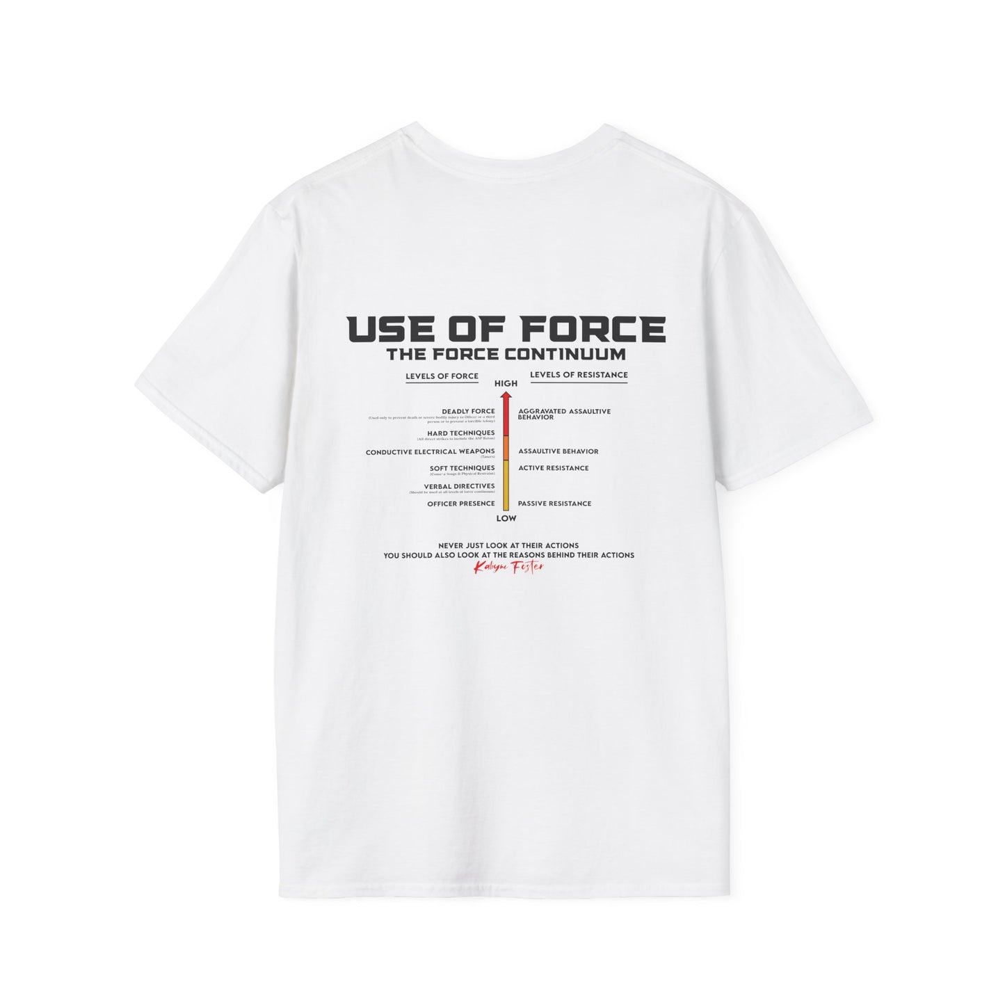Unisex Softstyle T-Shirt Use of Force for Law Enforcement Public Safety Professionals