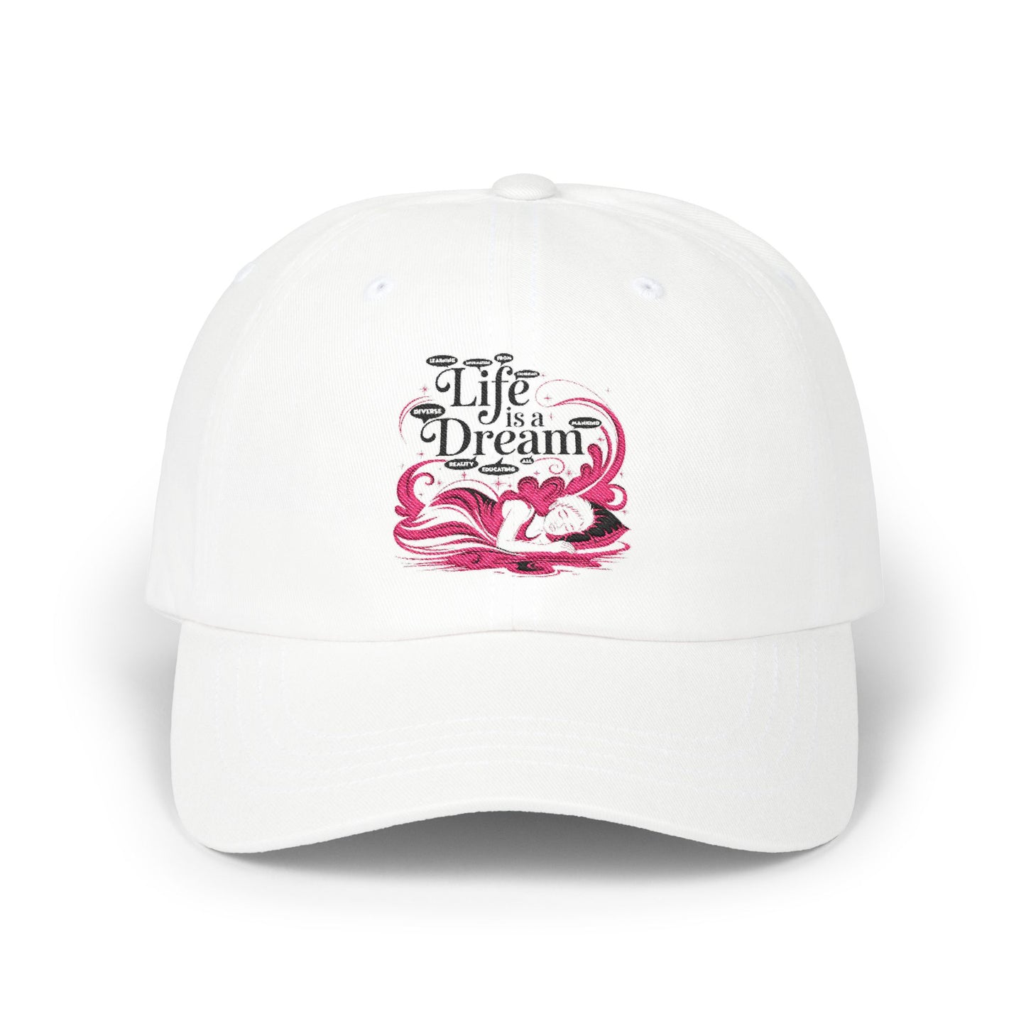 L.I.F.E. Is A D.R.E.A.M. Classic Cap - Casual Everyday Hat, Adjustable Cap, Relaxed Style Headwear