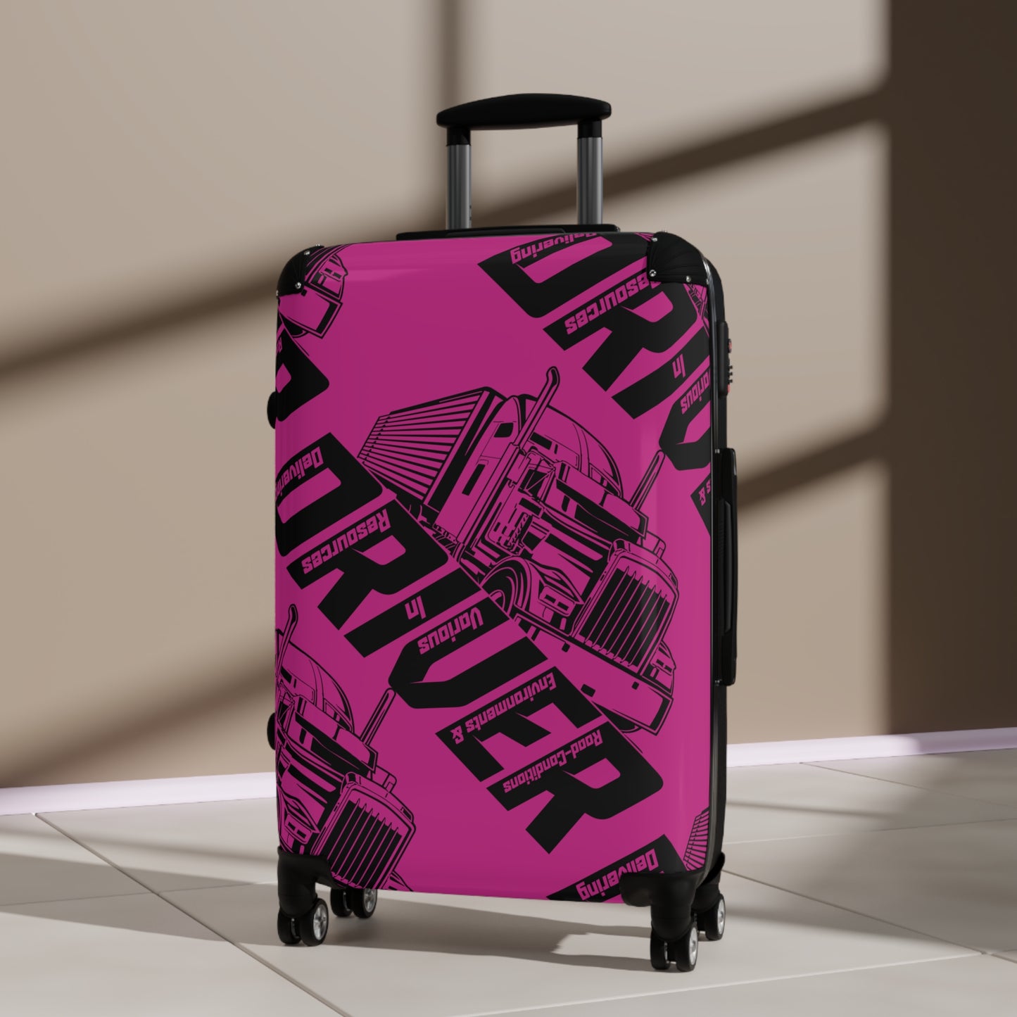 Truck Driver-Themed Suitcase for Truck Enthusiasts, Travel Gear, Luggage for Road Trips, Perfect Gift for Drivers, Adventurers