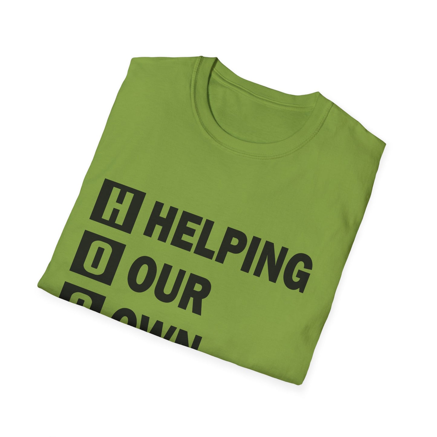 H.O.O.D. "Helping Our Own Develop" Motivational Unisex Softstyle T-Shirt