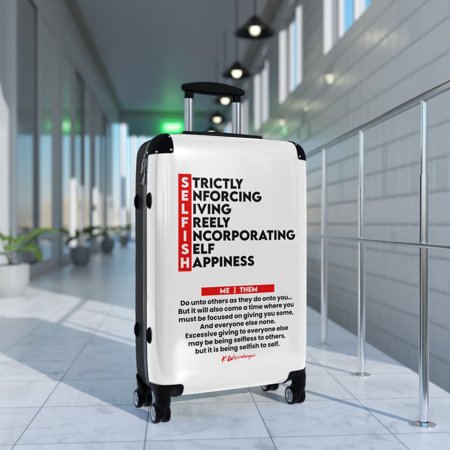 Self-Care Suitcase: Travel with Purpose, Mindful Packing, Inspirational Luggage, Gift for Travelers, Self-Love Reminder