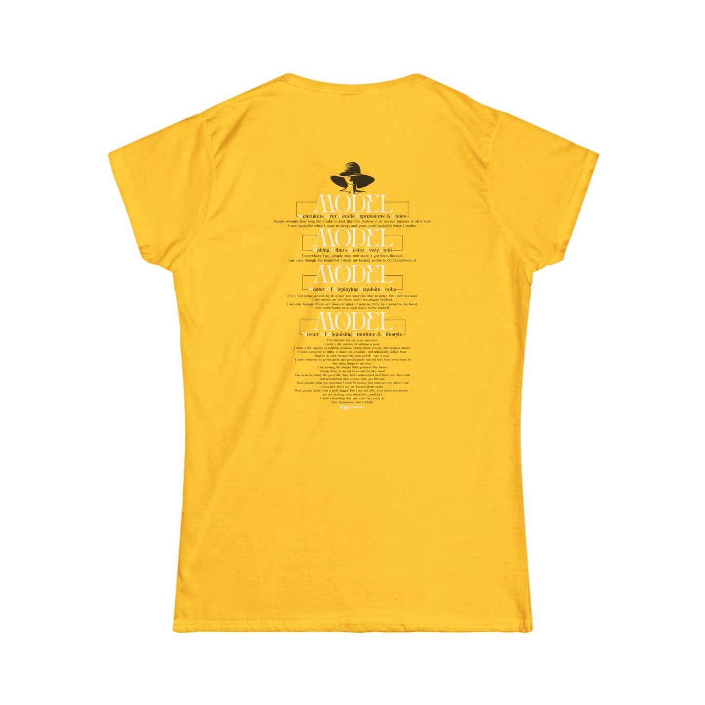 Chic Women's Softstyle Tee - 'I'm a Model' Fashion Quote Shirt
