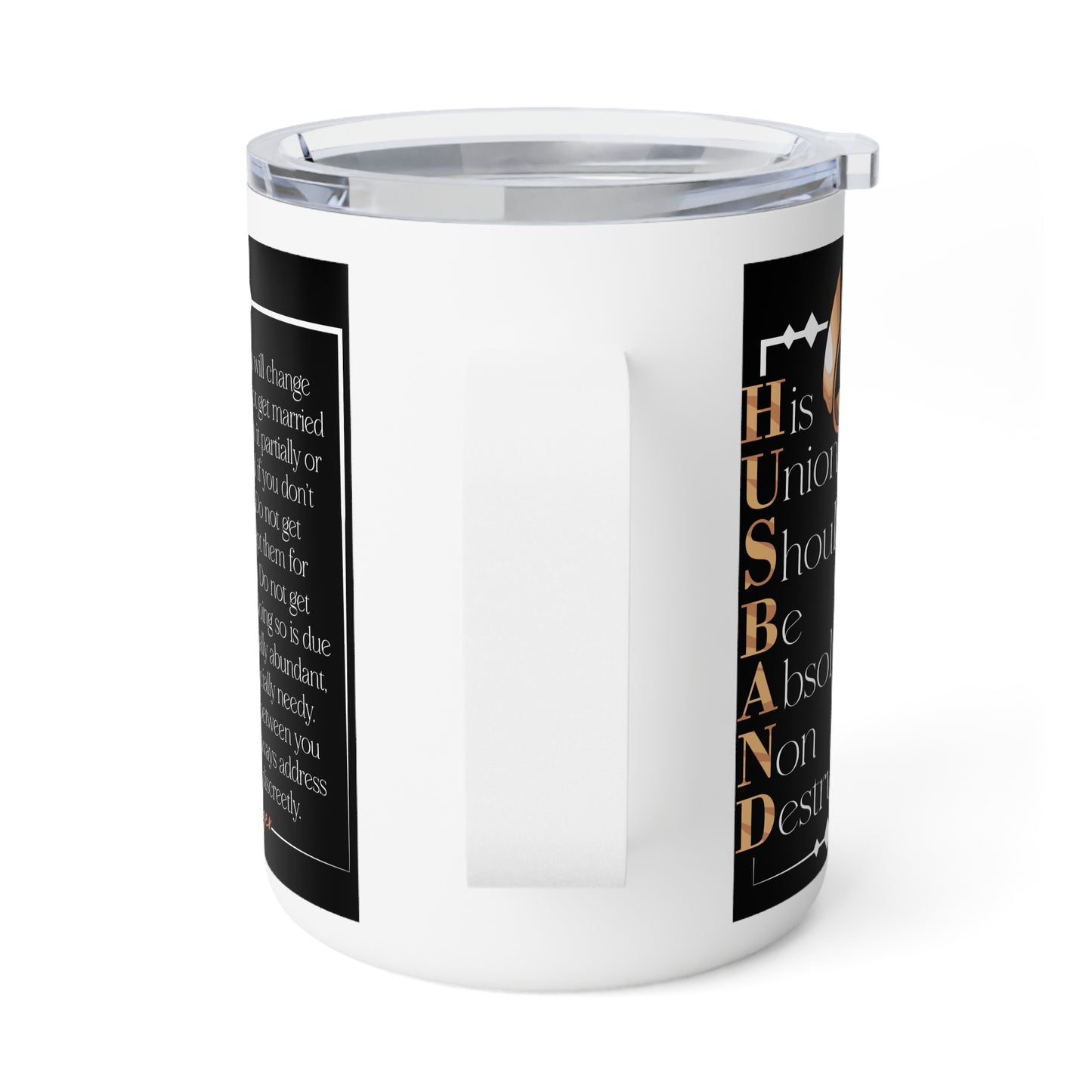 H.U.S.B.A.N.D. (His Union Should Be Absolutely Non Destructible) Insulated Coffee Mug - 'For Better or Worse' Wedding Gift, Funny Housewarming Present, Perfect for Newlyweds, Unique Gift for Him, [...]