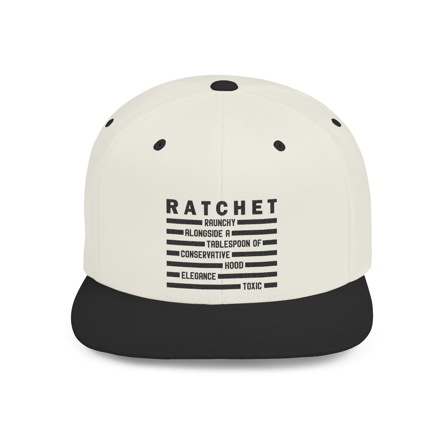 R.A.T.C.H.E.T. Flat Bill Snapback Cap  - Perfect for Street Style, Outdoor Events, & Casual Wear