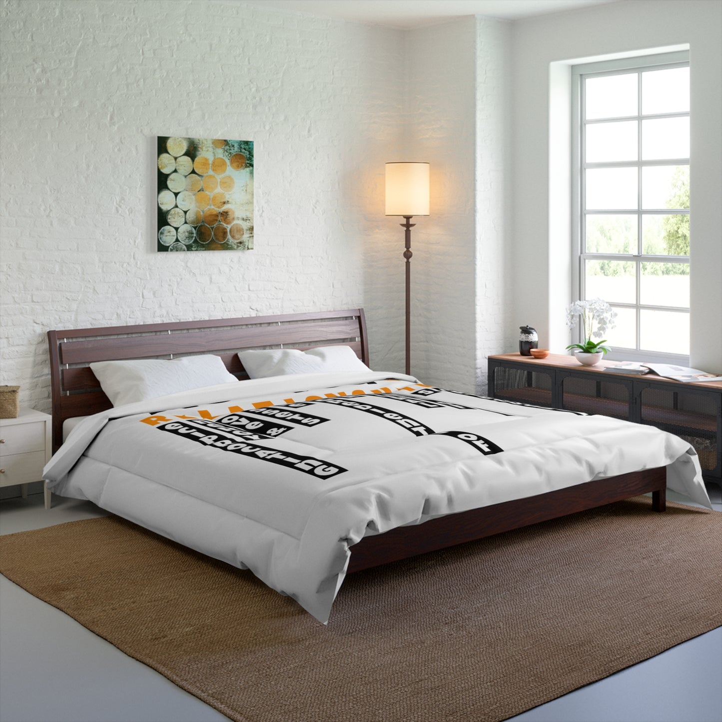 Couples Comforter with Relationship Quote | Cozy Bedroom Decor, Love Gift, Wedding Present, Anniversary, Home Bedding