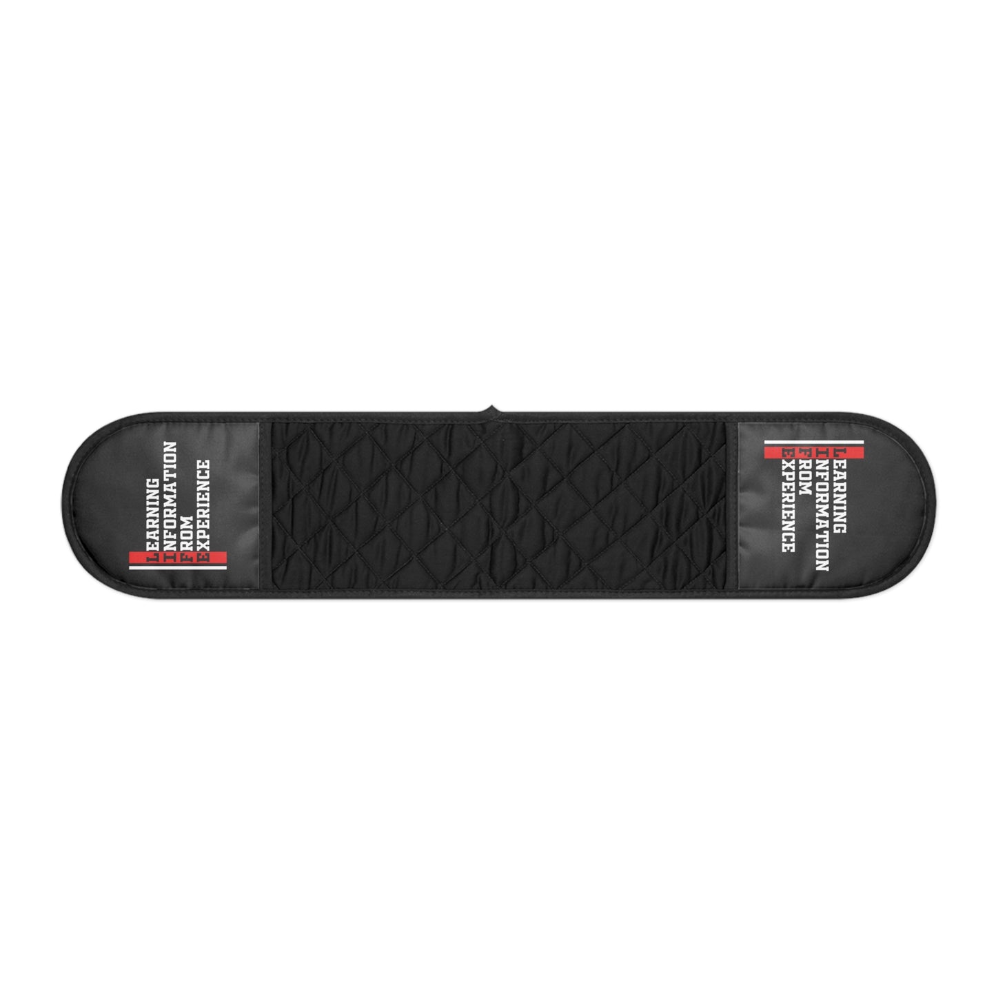 L.I.F.E. Black Oven Mitts Handle Cover - Heat-Resistant Double-Sided Pot Holder with Minimal Text Accent