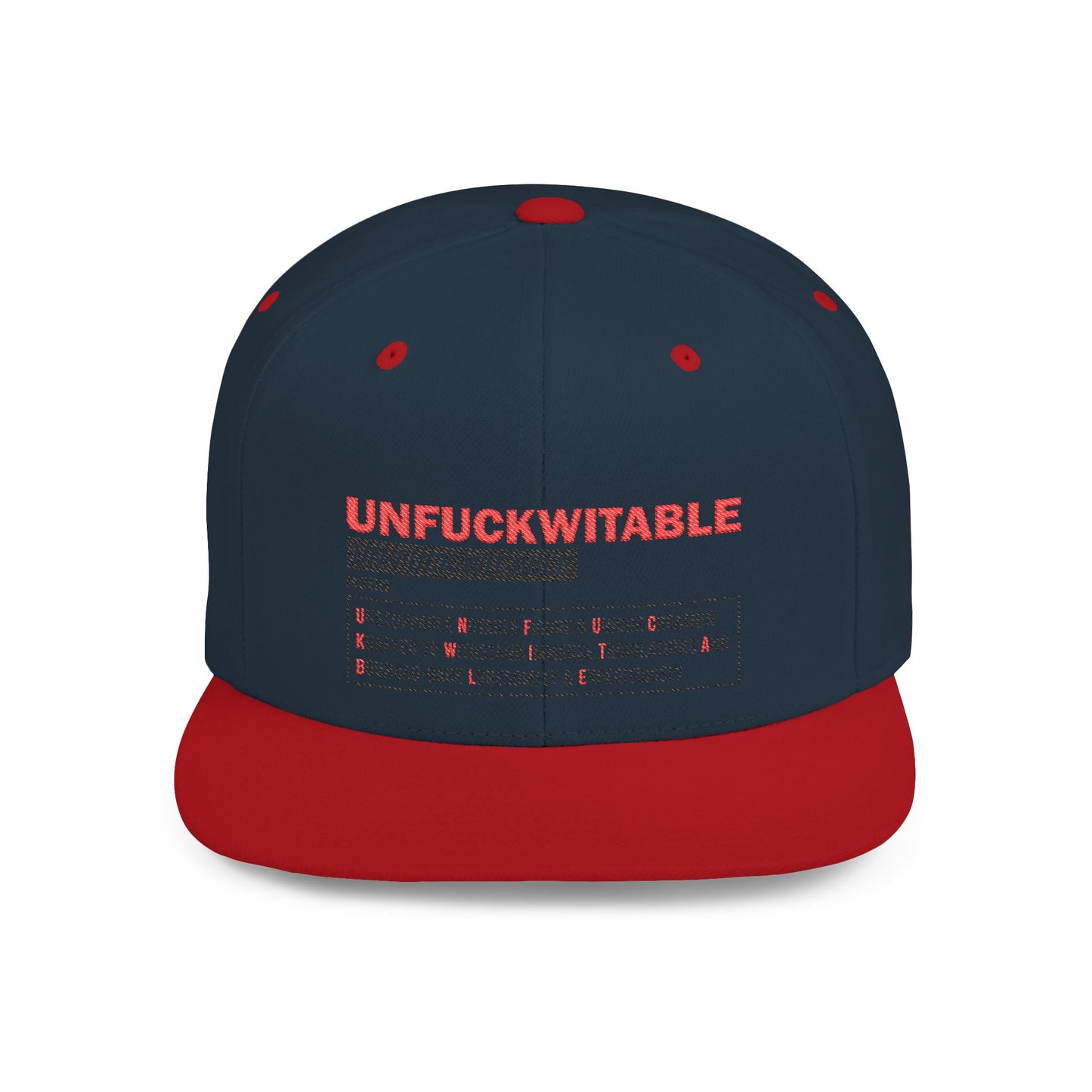 U.N.F.U.C.K.W.I.T.A.B.L.E. Flat Bill Snapback Hat | Bold Statement Cap, Fashion Accessory, Unique Gift, Casual Wear, Trendy Headwear