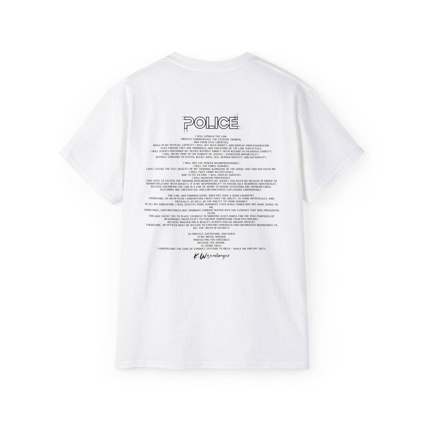 P.O.L.I.C.E. "Professional Officer of Law Improving Communities On Earth" Statement Tee - Ultra Cotton T-Shirt for Everyday Style