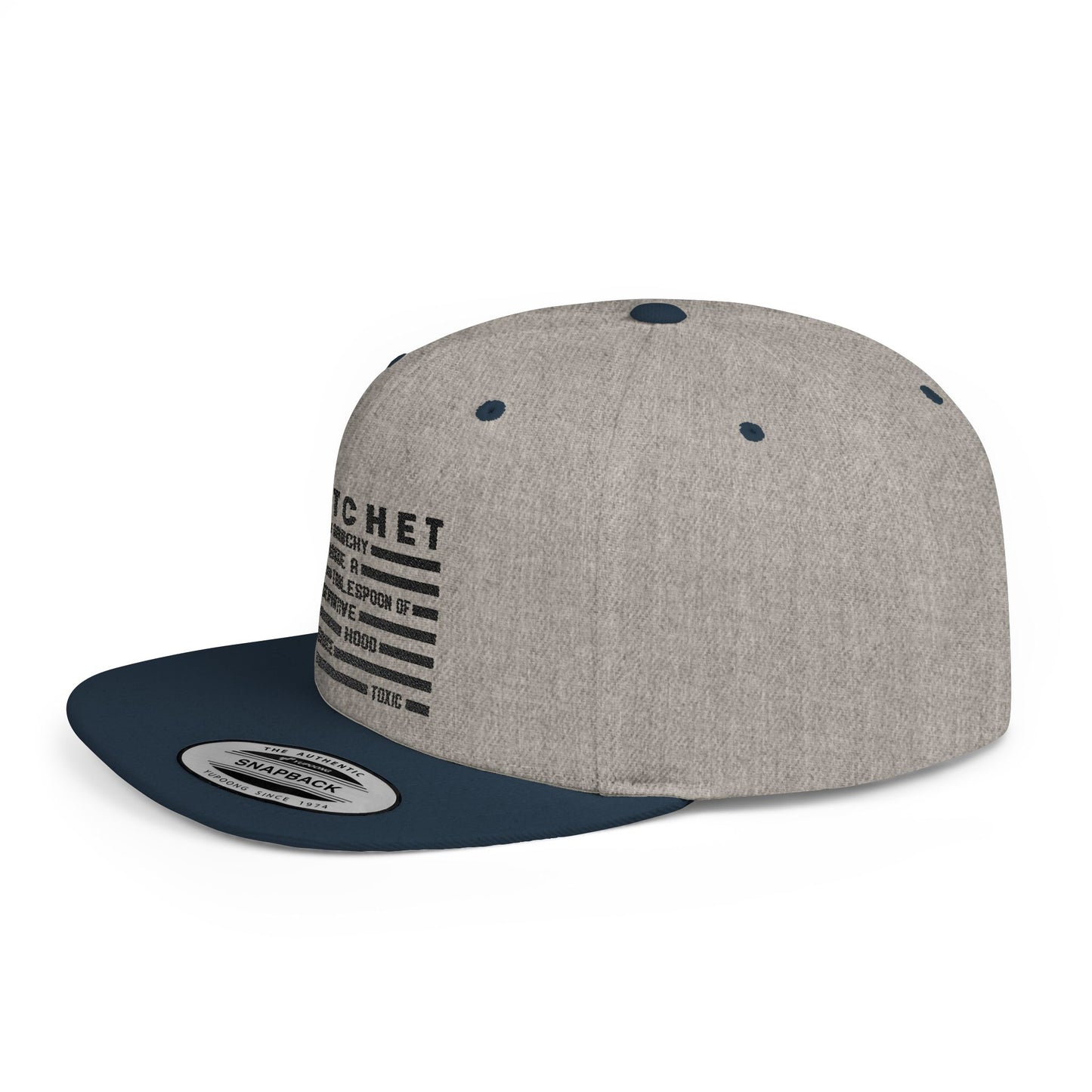 R.A.T.C.H.E.T. Flat Bill Snapback Cap  - Perfect for Street Style, Outdoor Events, & Casual Wear