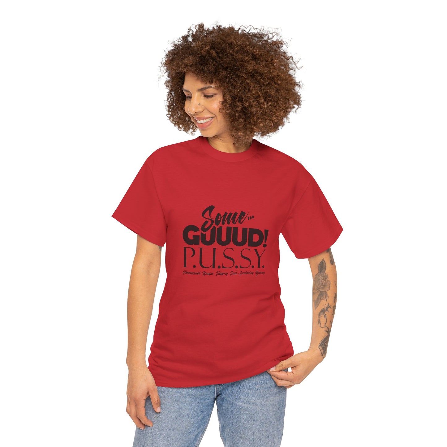 GUUD P.U.S.S.Y. Bold Statement Tee, Unisex Cotton Shirt, Graphic Tee for Self-Expression,
