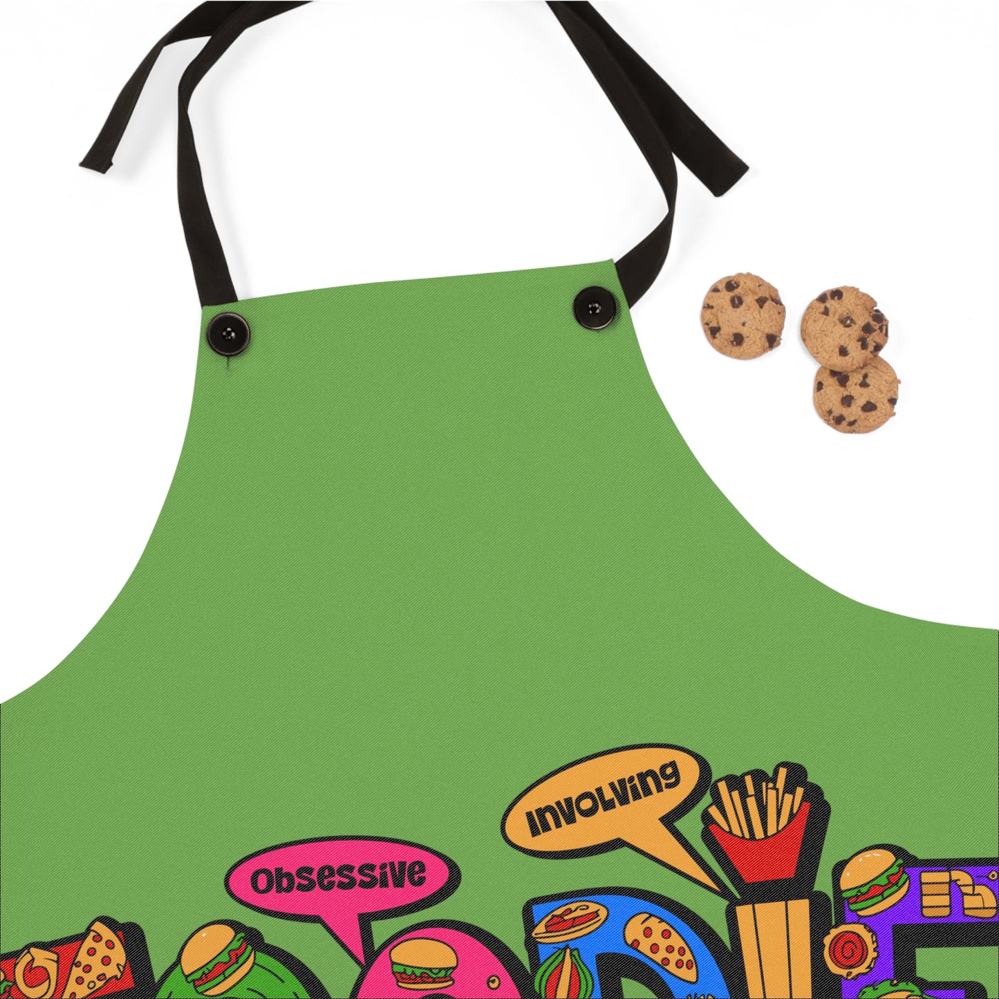 Foodie Apron – Colorful Illustrated Cooking Apron for Food Lovers