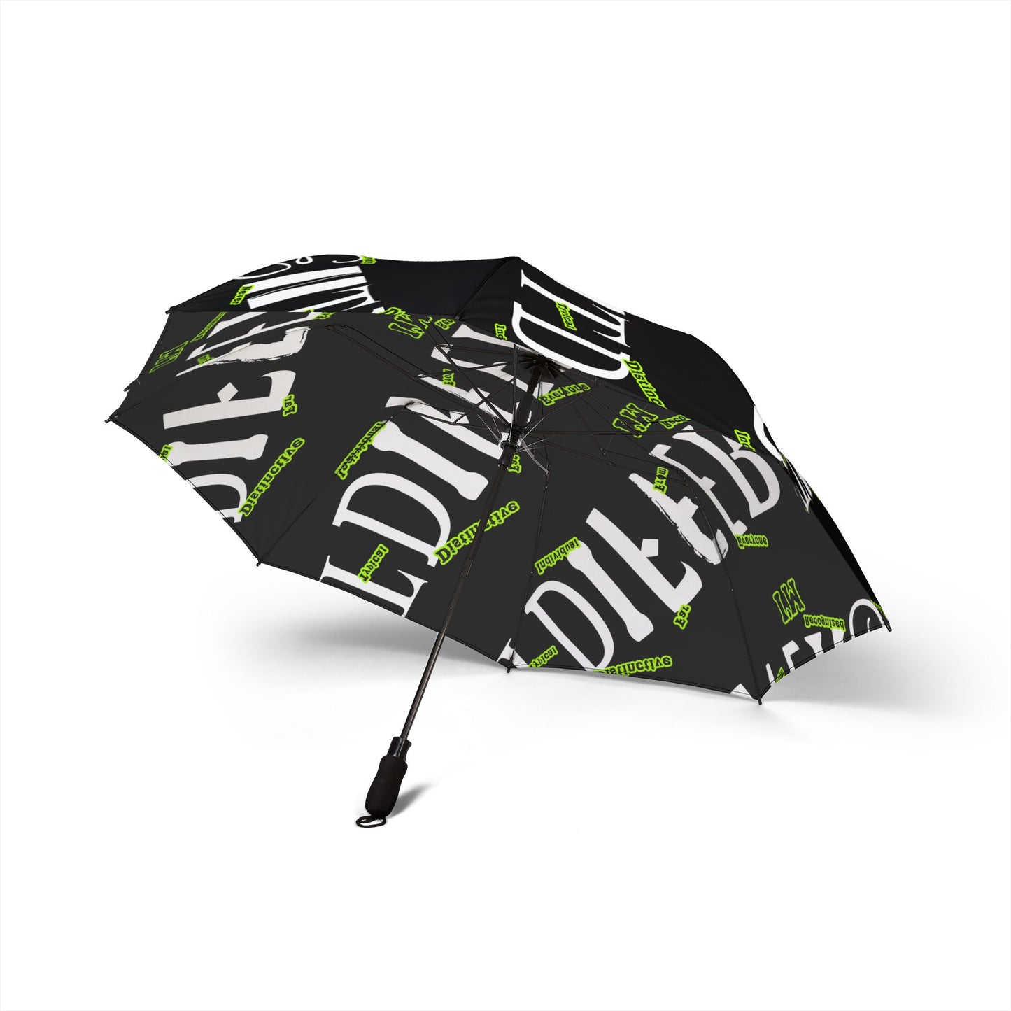 I'M D.I.F.F.E.R.E.N.T. Foldable Semi-Automatic Umbrella — Bold 'Certified' Typography Design
