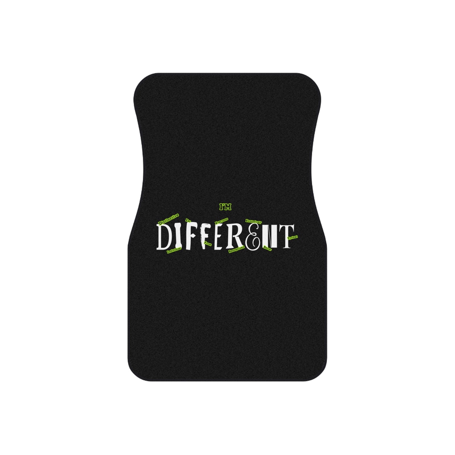 Car Mats — “Different” Graphic Front Floor Mats (Pair)