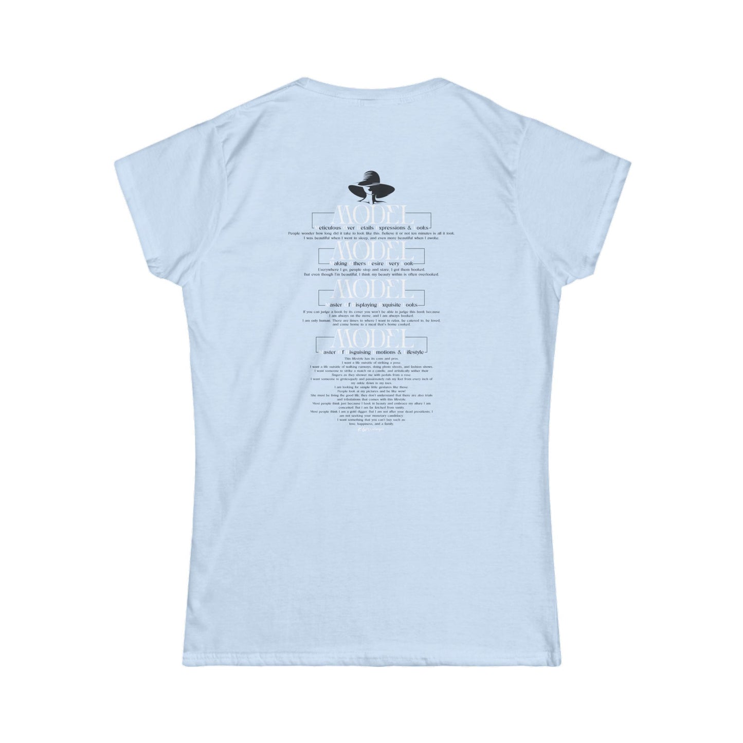 Chic Women's Softstyle Tee - 'I'm a Model' Fashion Quote Shirt