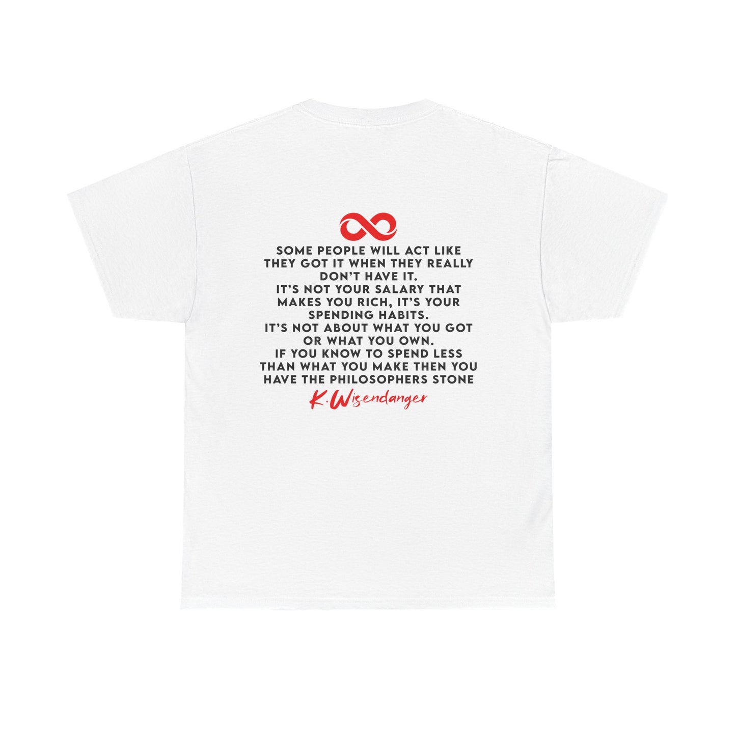 'BILLS' Be Inexpensive Live Life Simple Statement with Philosophical Quote - Tee