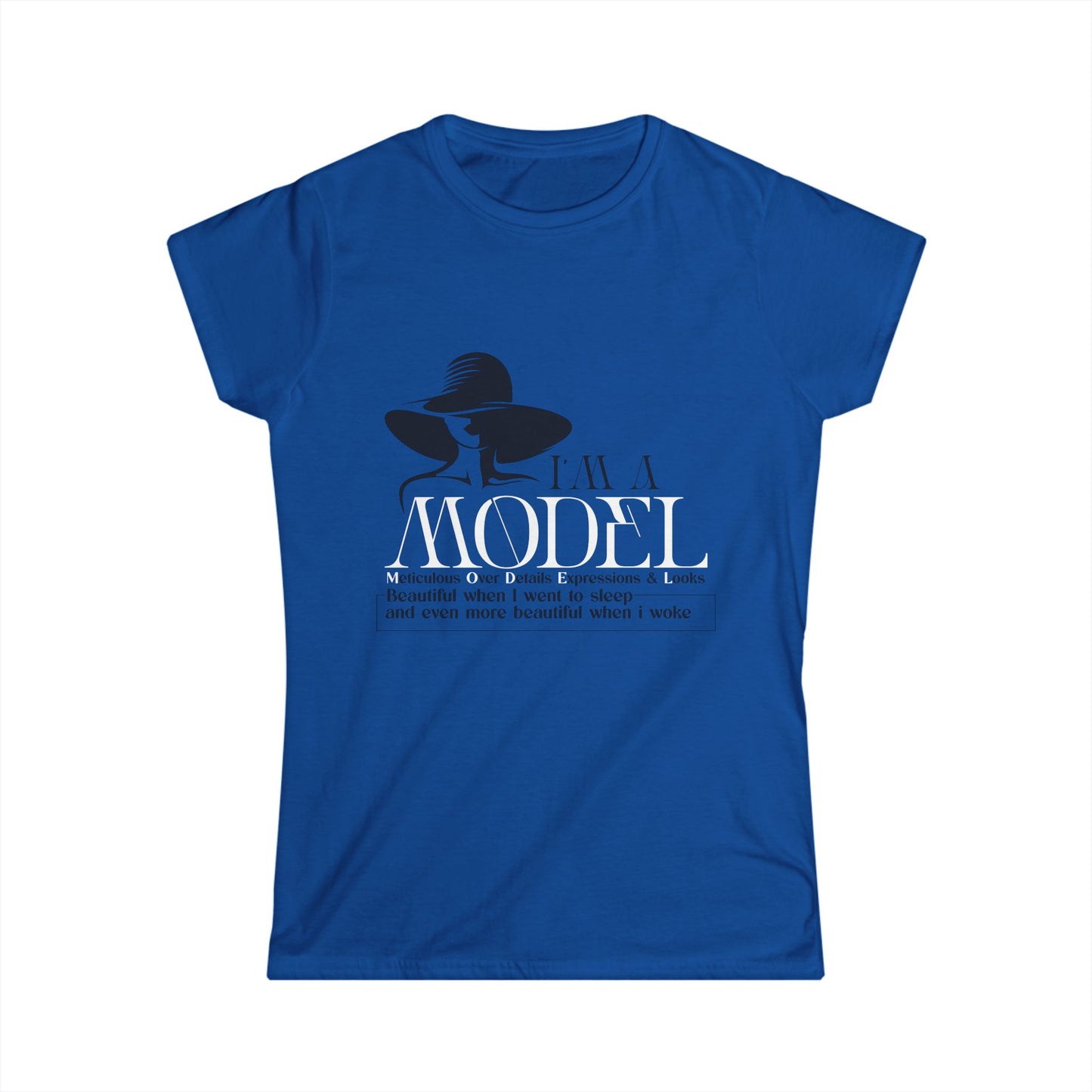 Chic Women's Softstyle Tee - 'I'm a Model' Fashion Quote Shirt