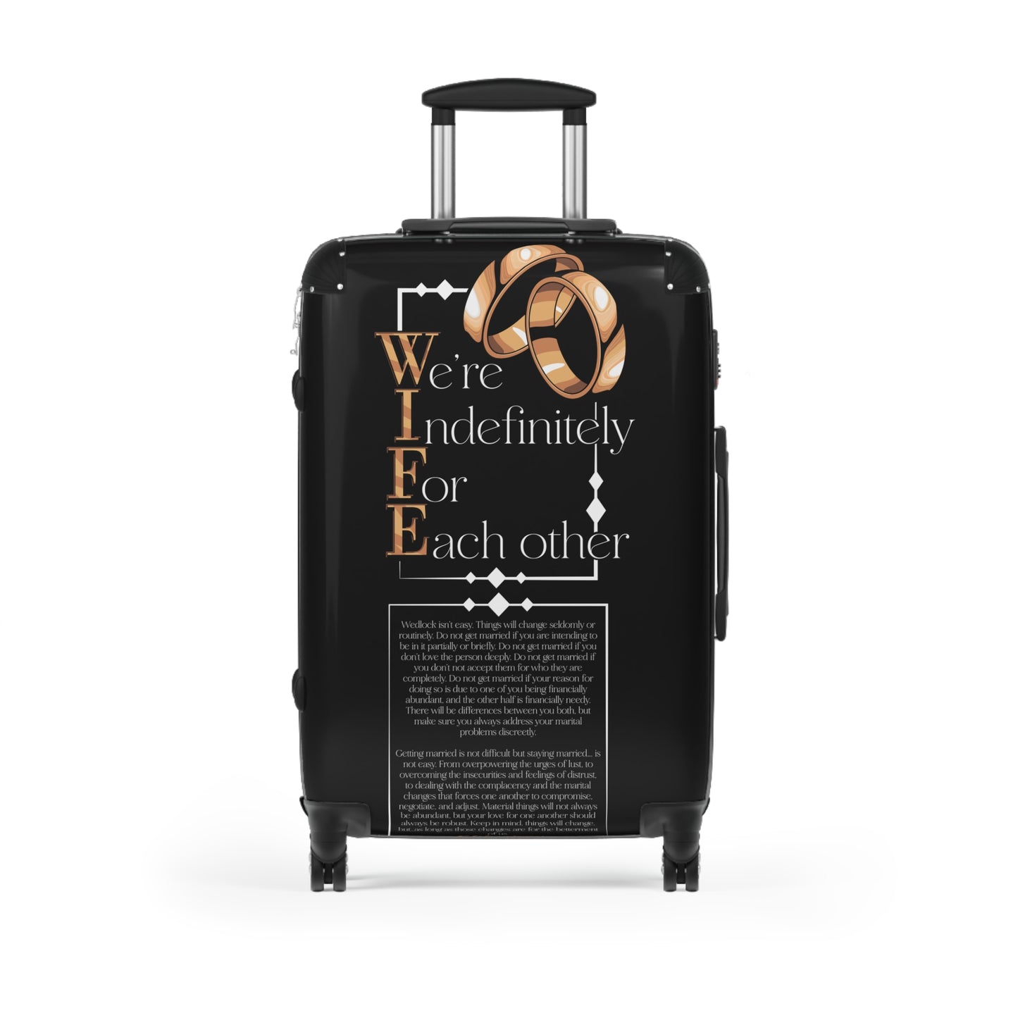 W.I.F.E. (We're Indefinitely For Each-Other) Romantic Travel Suitcase - Perfect for Couples, Honeymoon Essentials, Wedding Gifts, Anniversary Celebration, Love Journey