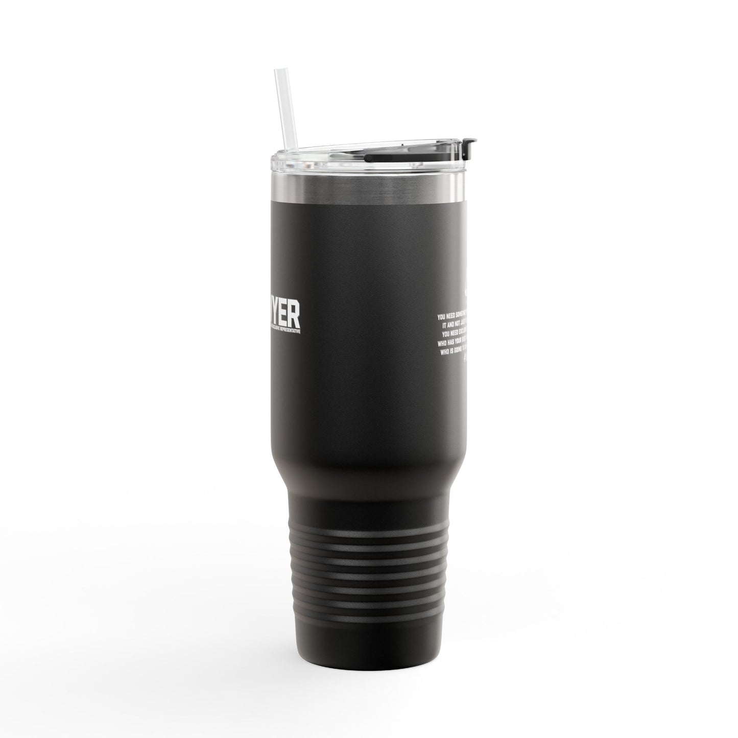 L.A.W.Y.E.R. (Legal Advocate Who's Your Exclusive Representative) Insulated Travel Mug for Lawyers, Perfect for Road Trips & Coffee Lovers, 40oz