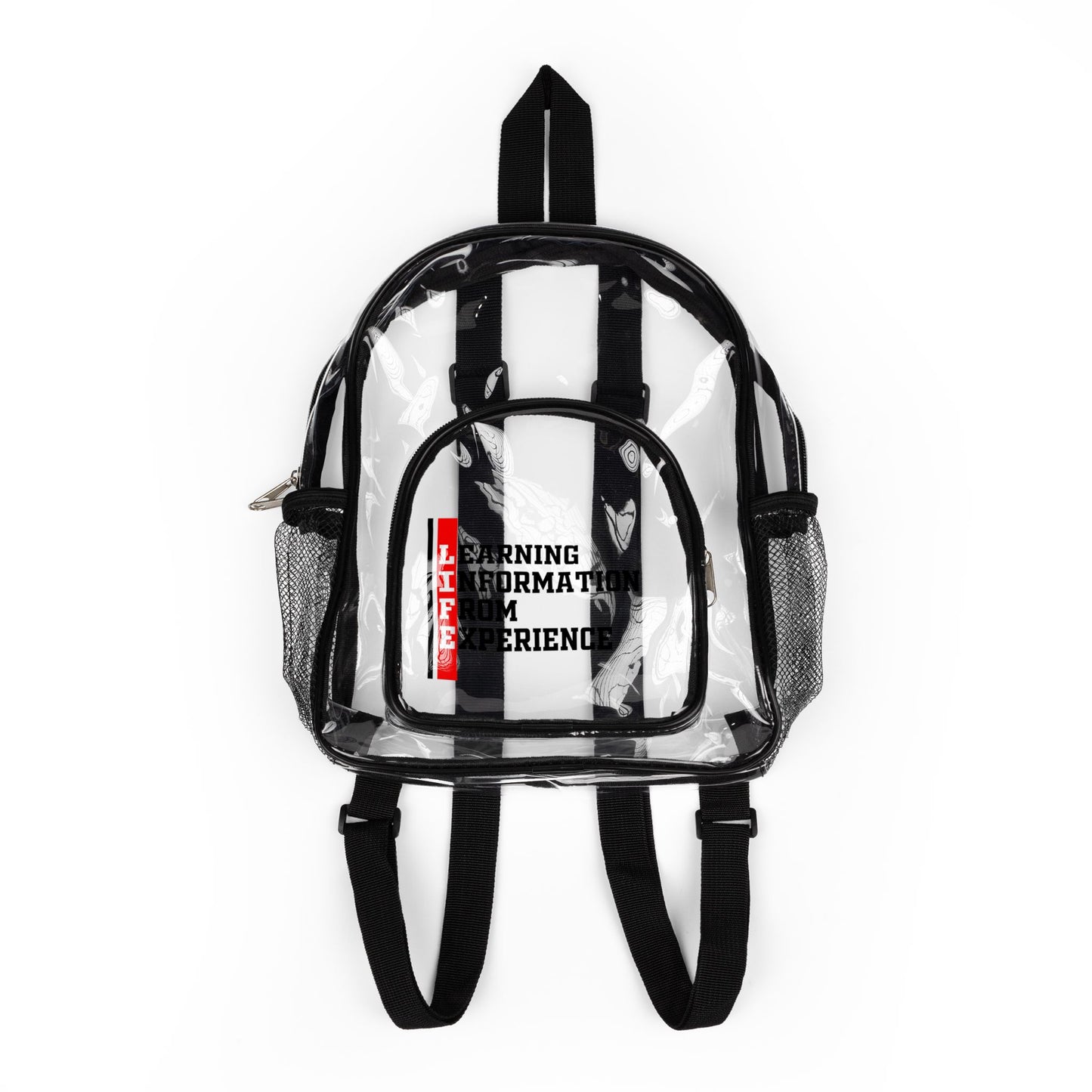 L.I.F.E. Clear Stadium Backpack, Transparent Bag for Concerts, Sports, Festivals, Travel, School, Easy Access Security