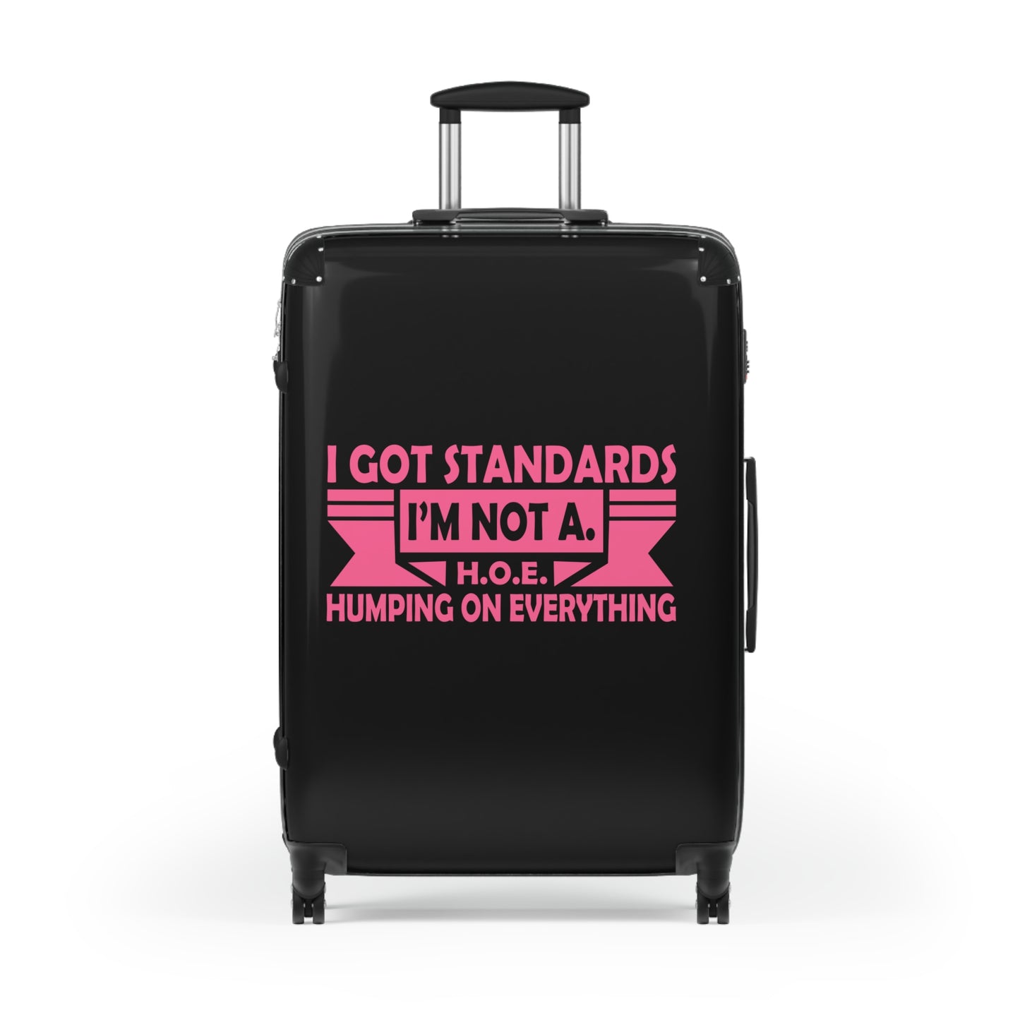 Trendy Luggage with Attitude - 'I Got Standards, I'm Not A H.O.E.' Suitcase - Perfect for Travel Enthusiasts, Vacation, Gift Ideas, [...]
