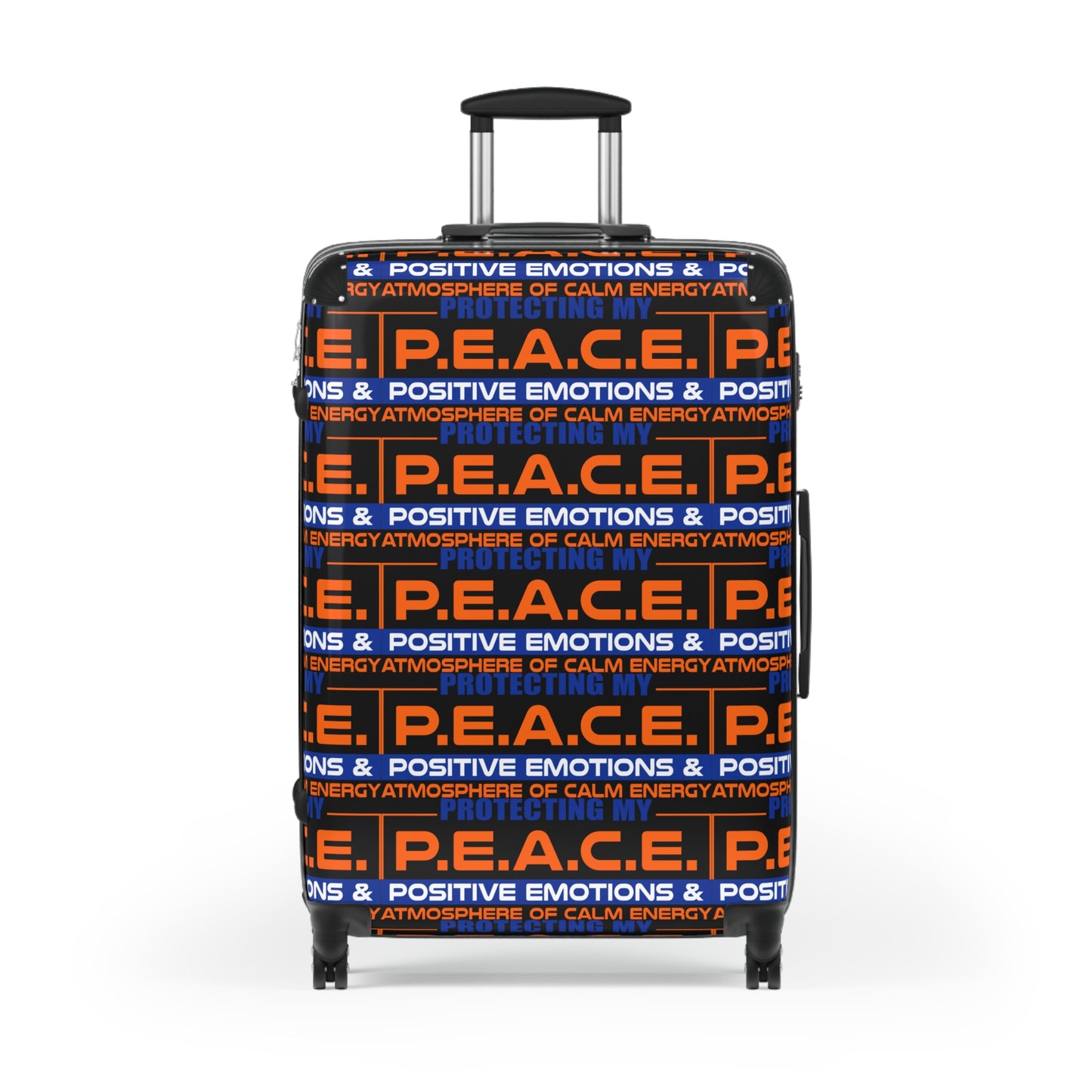 Protecting My Peace Stylish Carry-On Luggage with Motivational Design, Travel Bag for Vacation, Holiday Gifts, Peaceful Travel