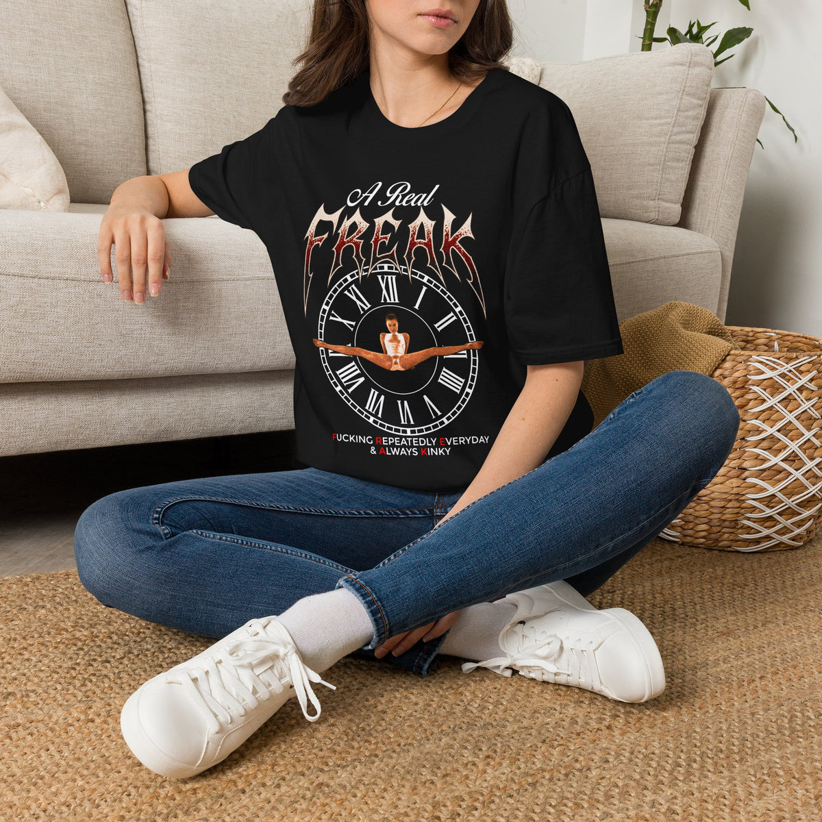 Freak Graphic T-Shirt — Edgy Retro Logo Tee with Bold Typography