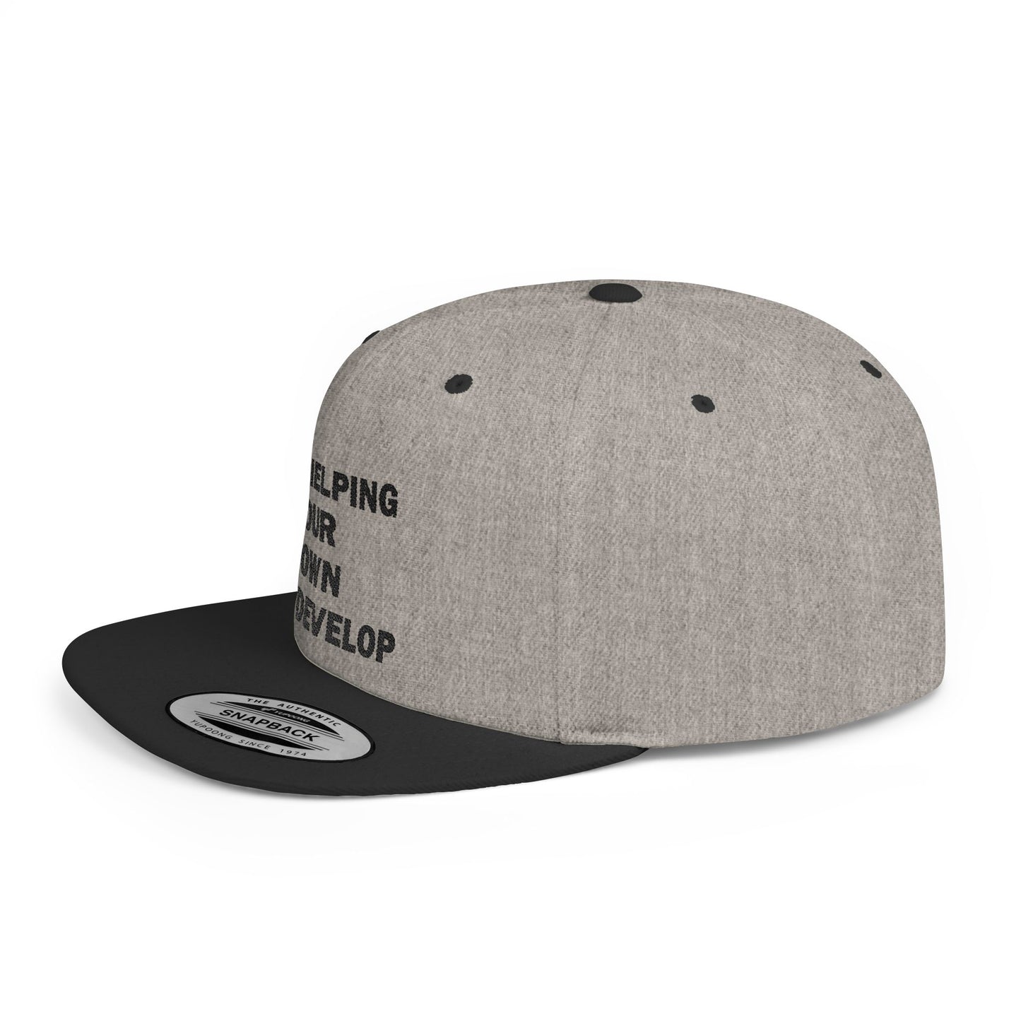 H.O.O.D. Helping Our Own Develop Snapback Hat | Motivational Cap for Community Support, Streetwear