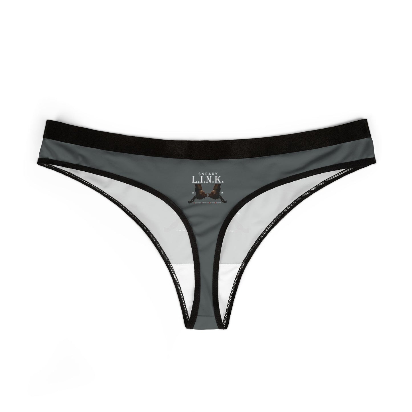 Sneaky L.I.N.K. (Low-Key Intimacy No-one Knows) Women's Thongs, Cute Underwear for Everyday Wear, Cheeky Gifts