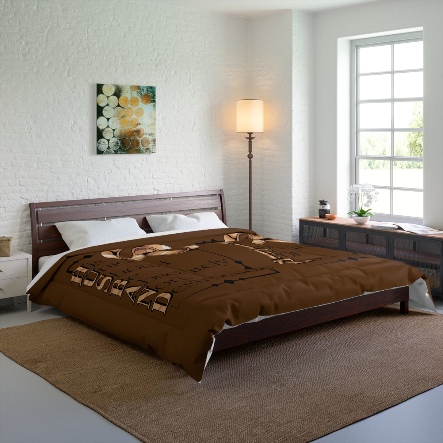 H.U.S.B.A.N.D. W.I.F.E. Comforter, Wedding Gift Bedding Set, Anniversary Home Decor, Couple's Blanket, Personalized Love Comforter