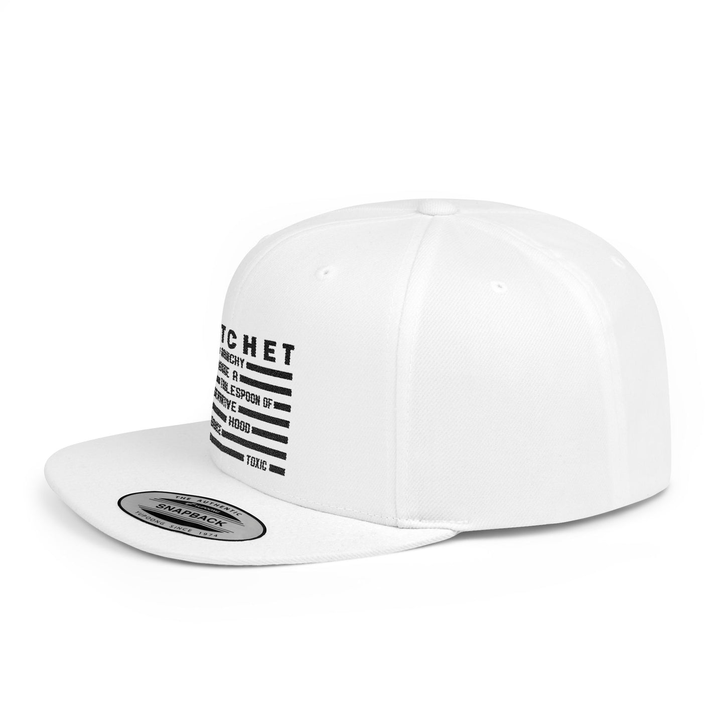 R.A.T.C.H.E.T. Flat Bill Snapback Cap  - Perfect for Street Style, Outdoor Events, & Casual Wear