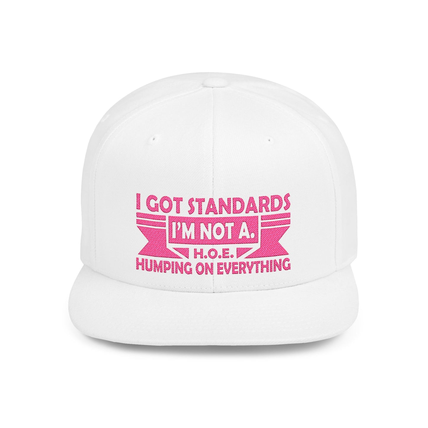 Not A H.O.E. Sassy Flat Bill Snapback Hat, Trendy Cap, Statement Accessory